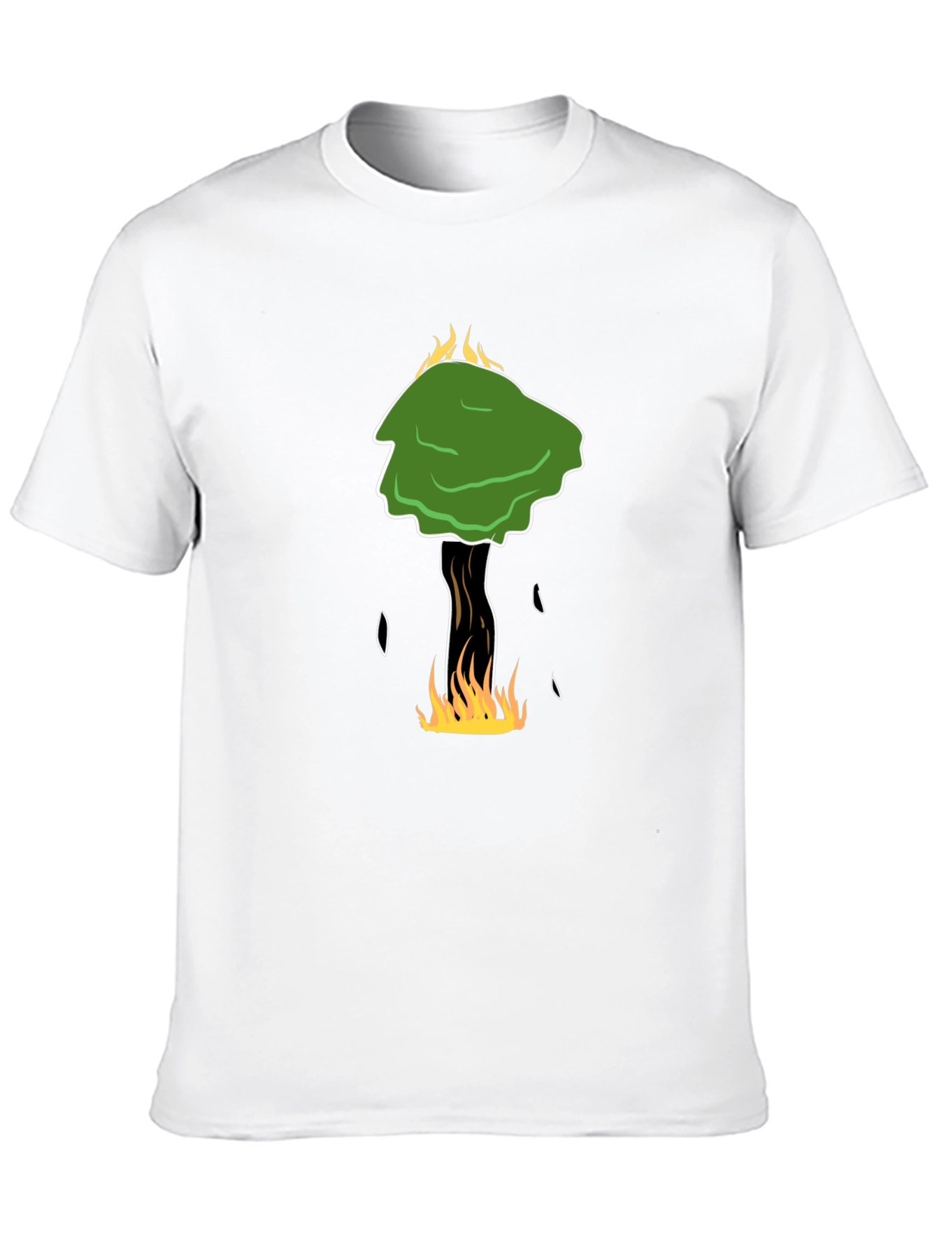 Black Burning Tree Graphic Tee - Unique Design view 10