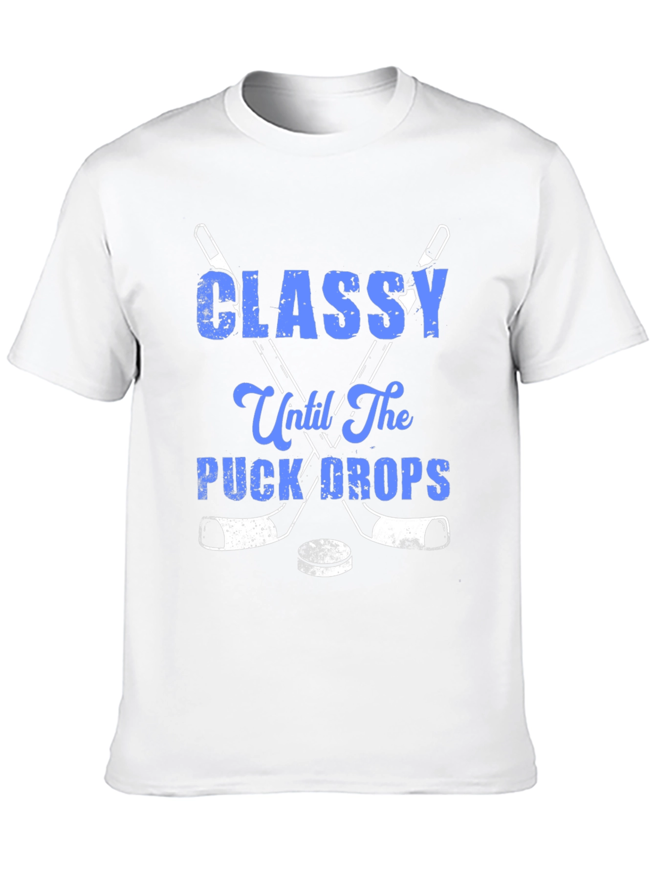 Black Classy Until The Puck Drops Hockey T-Shirt view 10