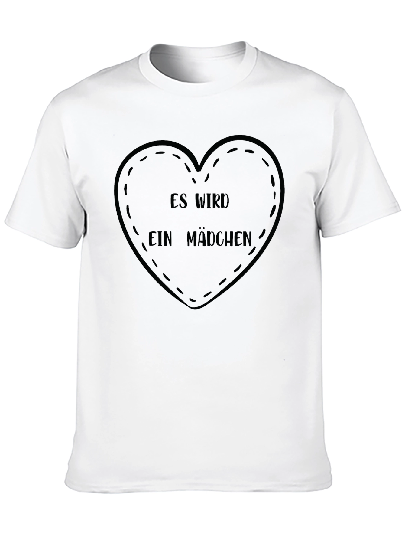 Black Es Wird Ein Madchen T-Shirt - Baby Announcement Tee view 10