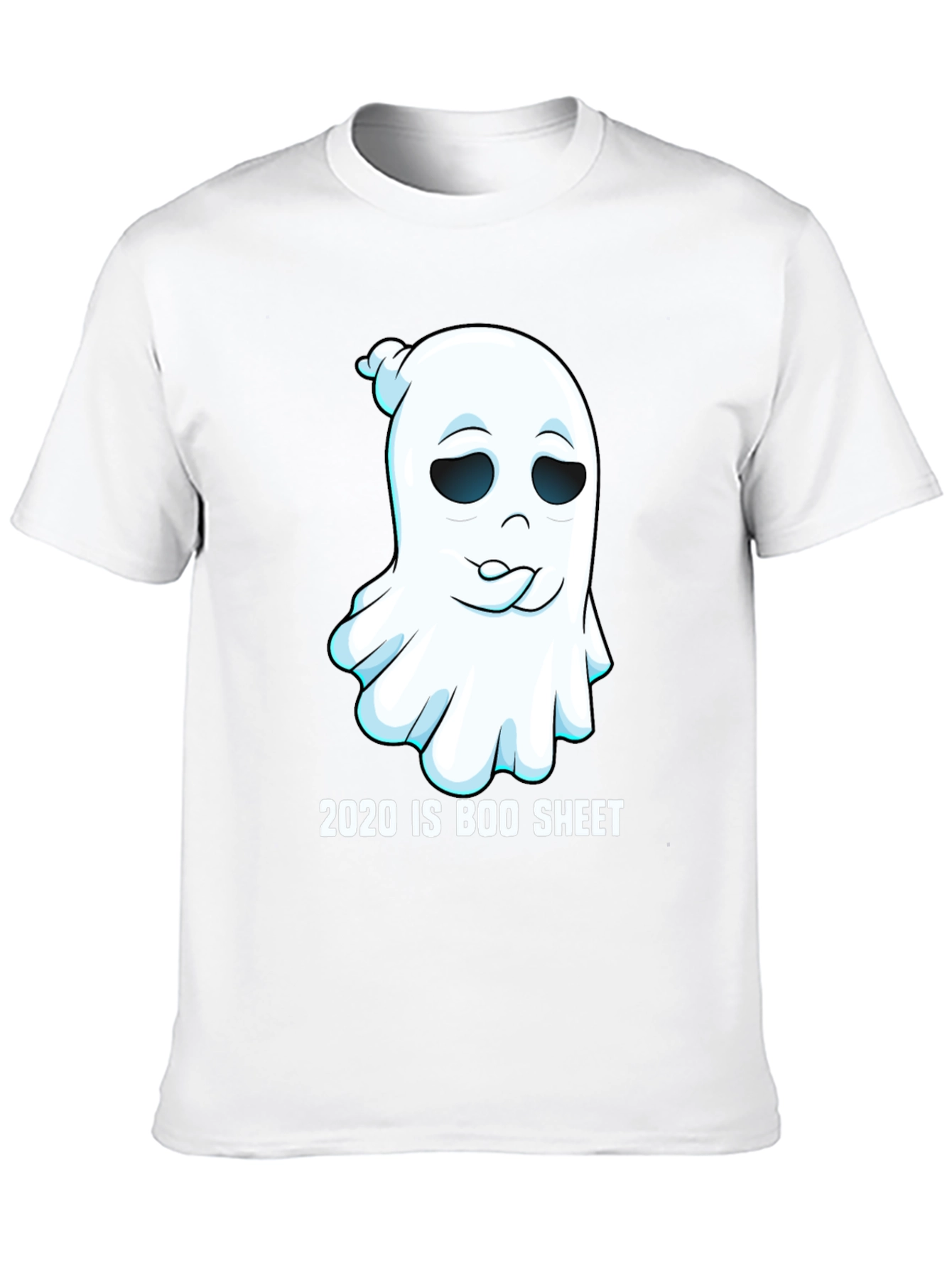 Black 2020 is Boo Sheet Halloween T-Shirt - Men's Black Tee view 10