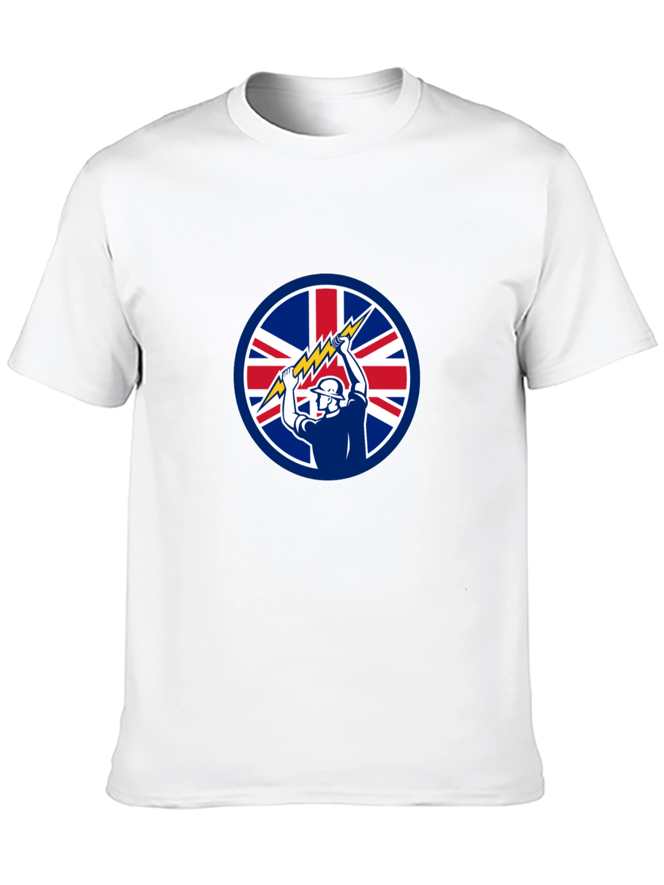 Black British Electrician Graphic T-Shirt view 10