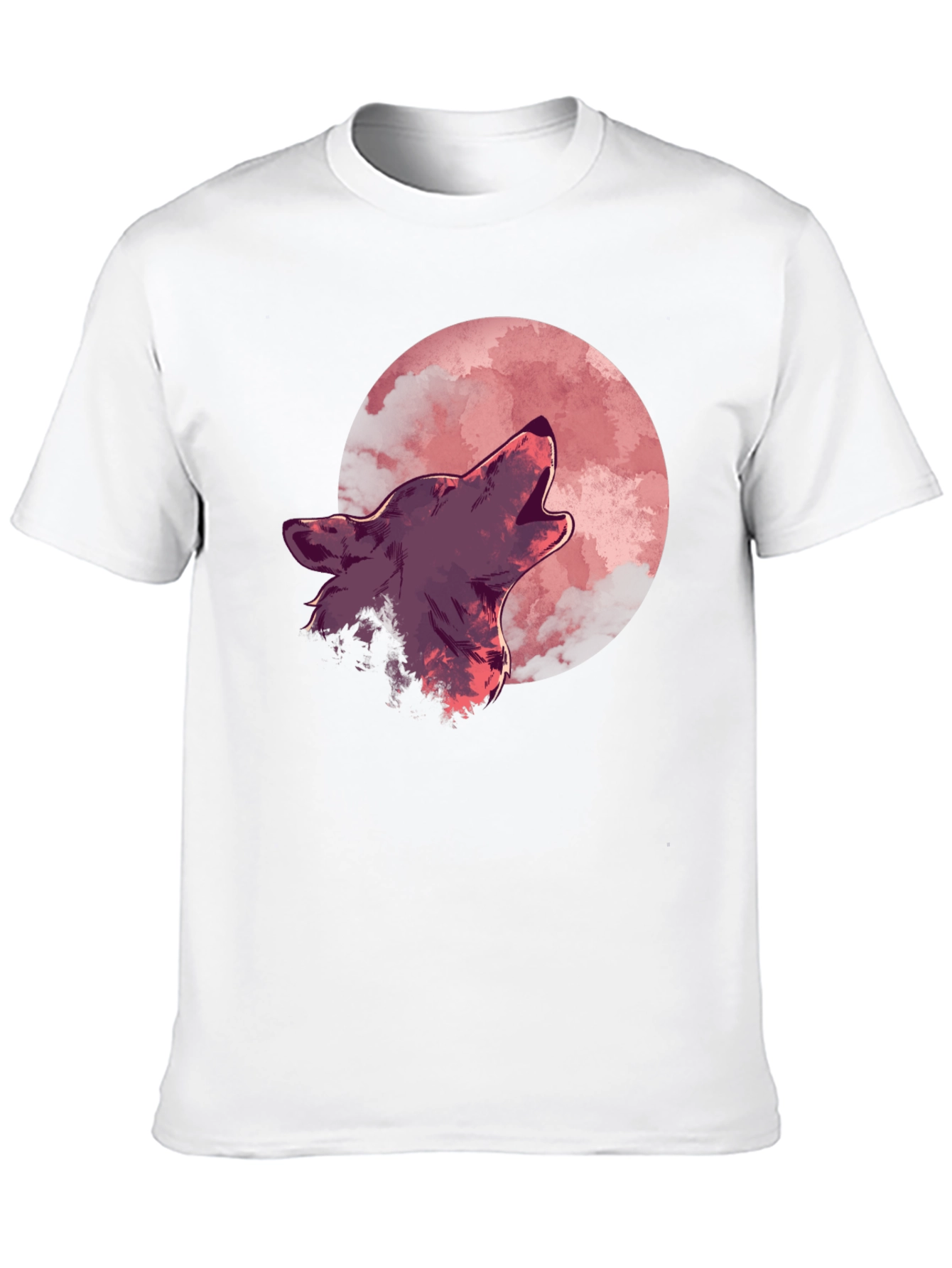 Black Wolf Howling at Moon Graphic Tee view 10