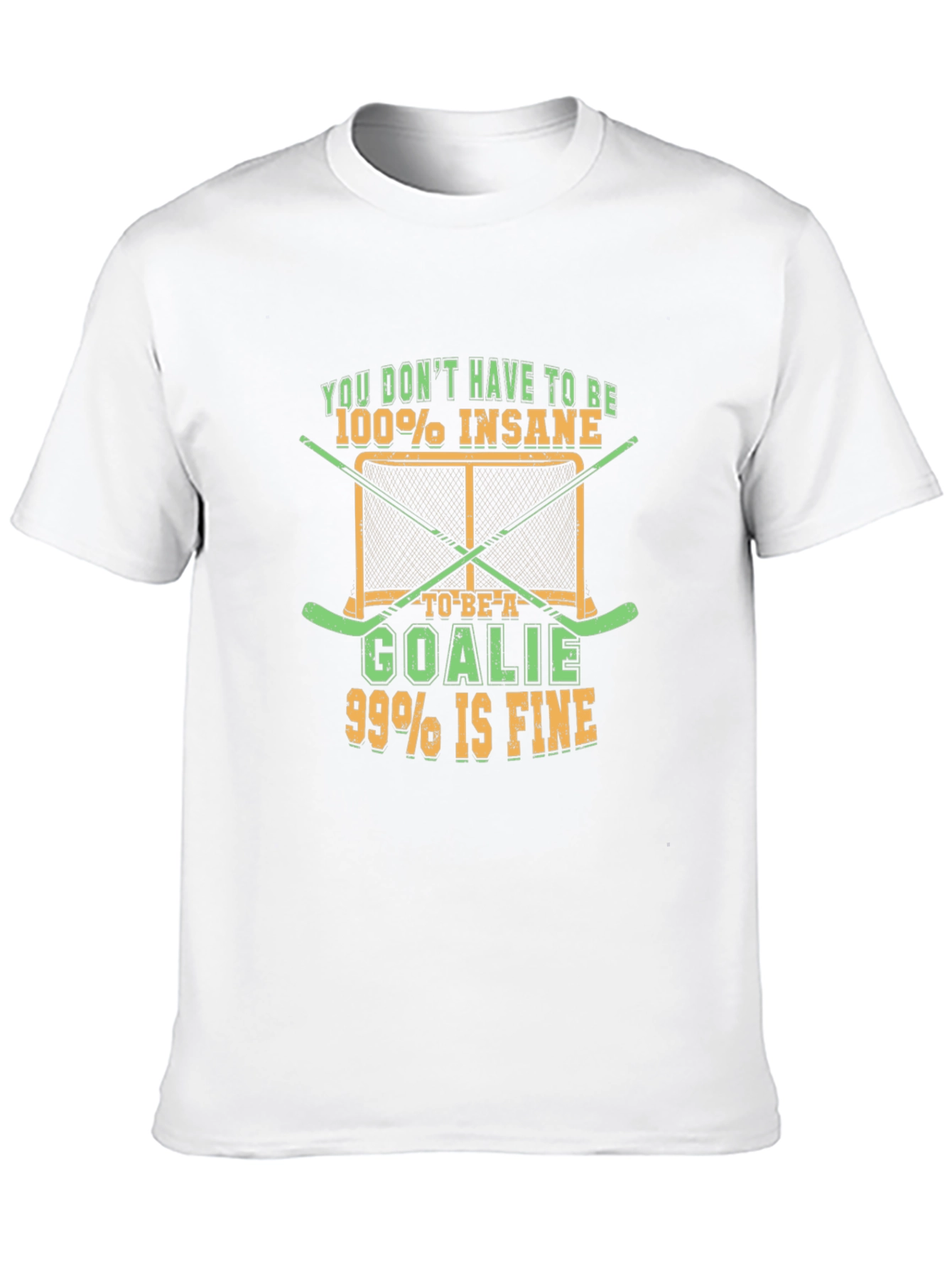 Black Insane Goalie T-Shirt - Hockey Fan Tee view 10
