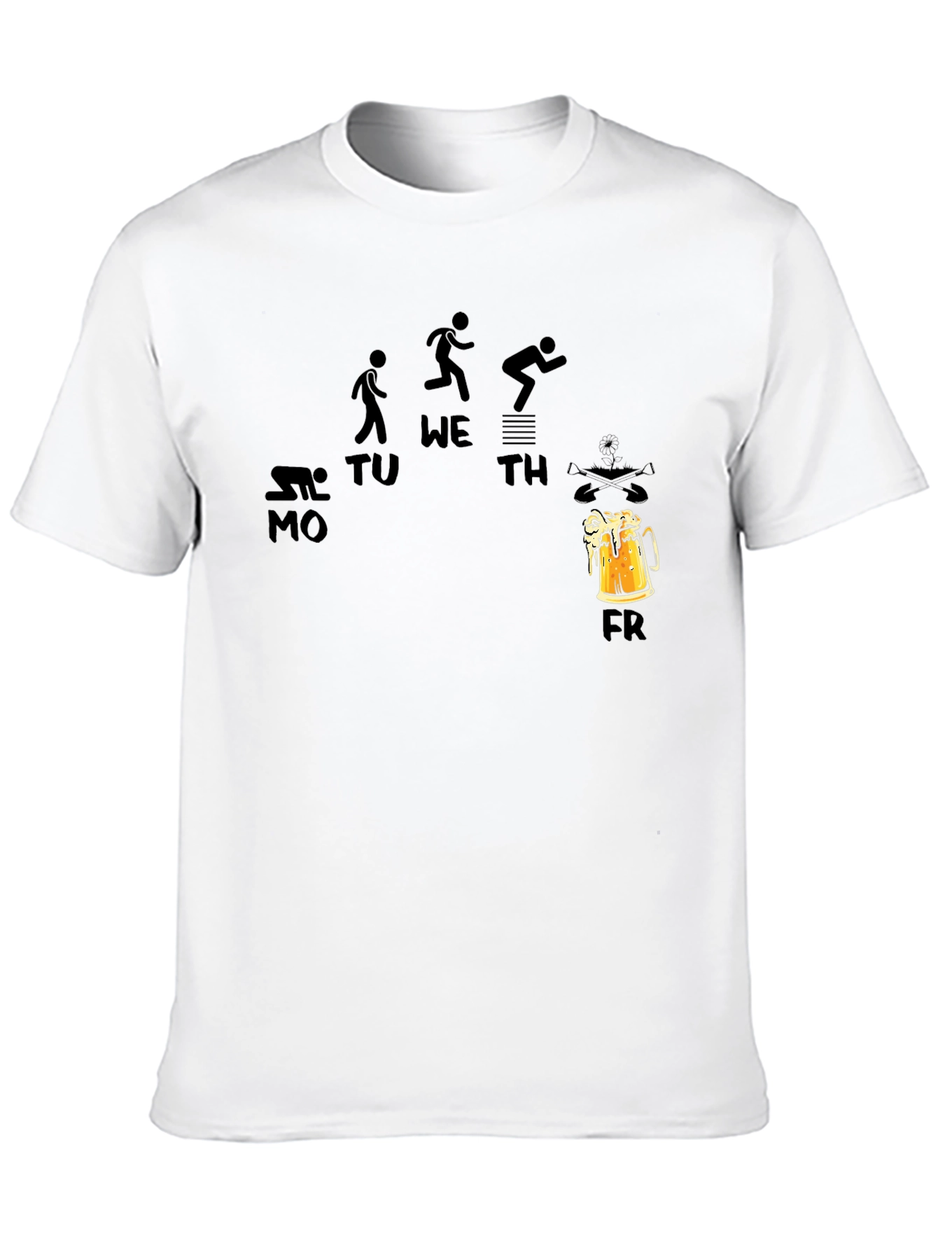 Black Funny Workout Beer Friday Black T-Shirt view 10