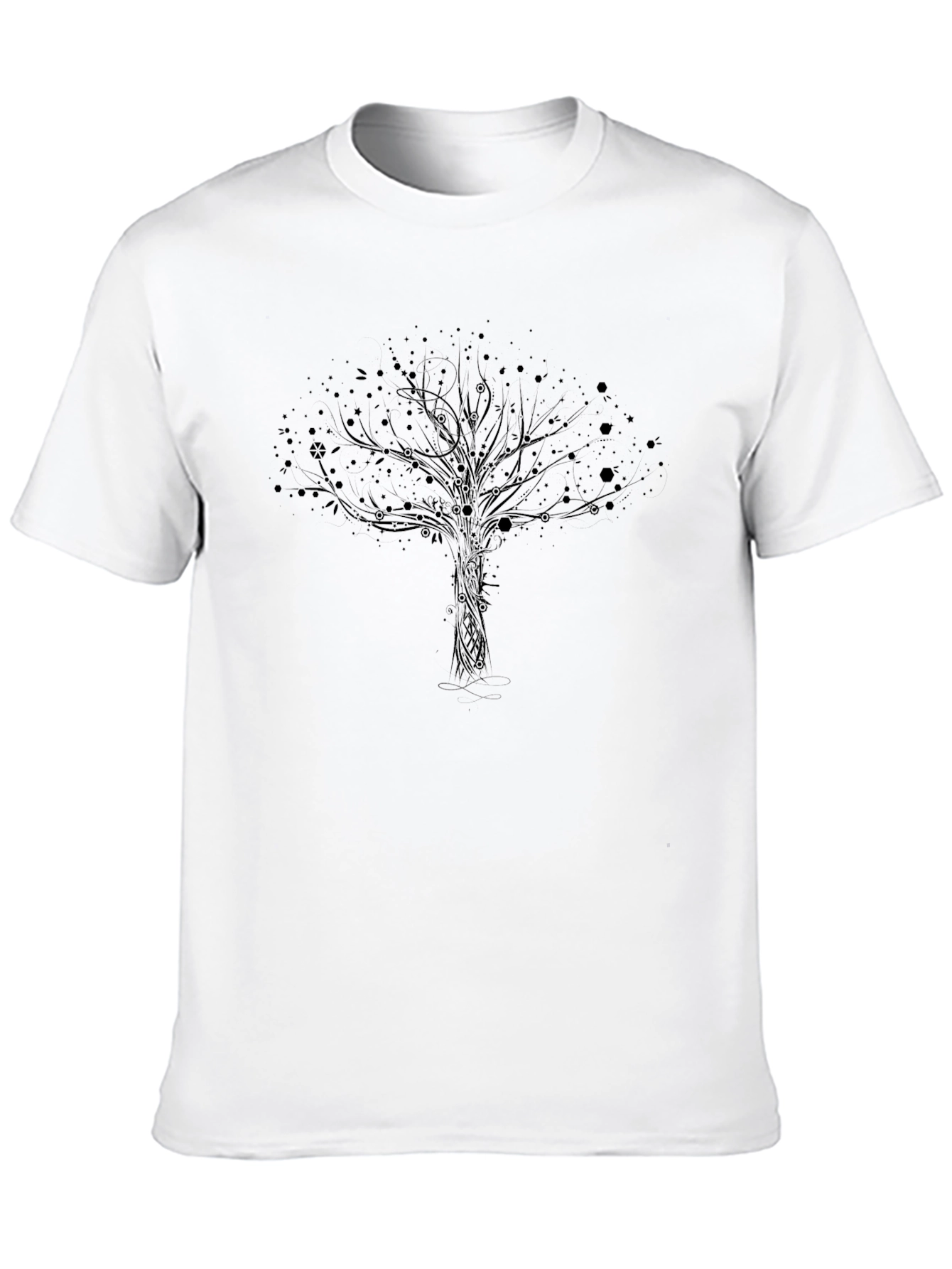 Black Black Tree Graphic Tee - Men's Casual Short Sleeve Shirt view 10