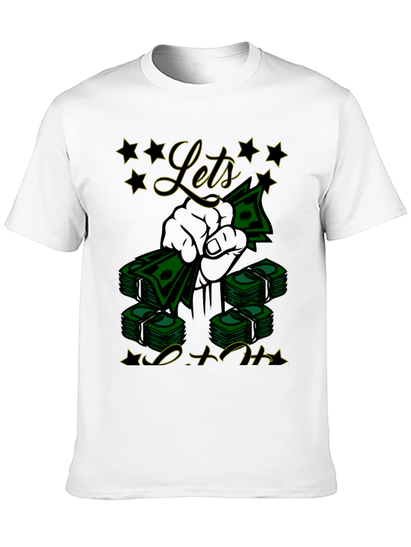 Black Let's Get That Money Black T-Shirt view 10