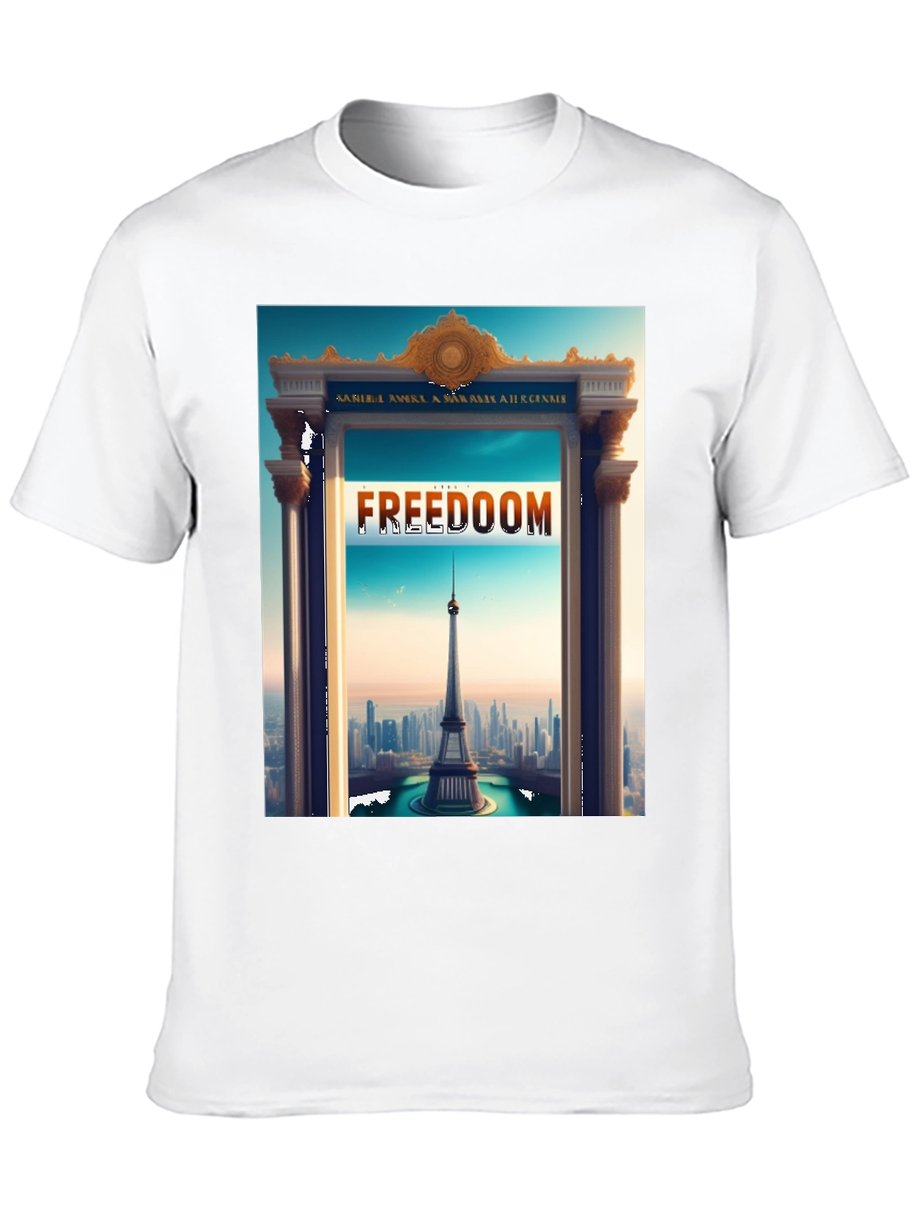 Black Freedom Tower Graphic Tee - Stylish Statement Shirt view 10