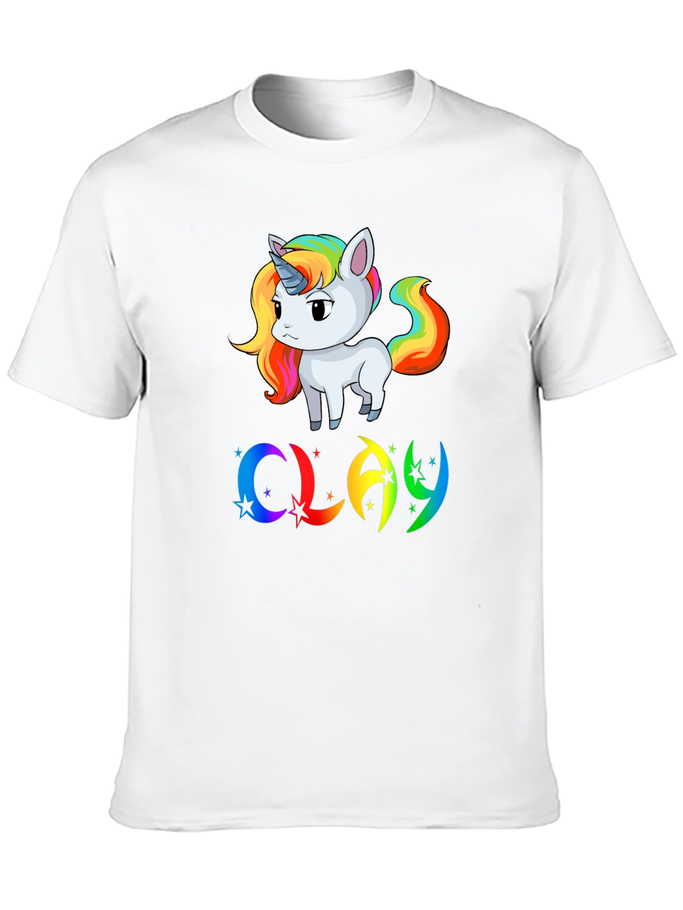 Rainbow Unicorn CLAY Graphic T-Shirt - 10