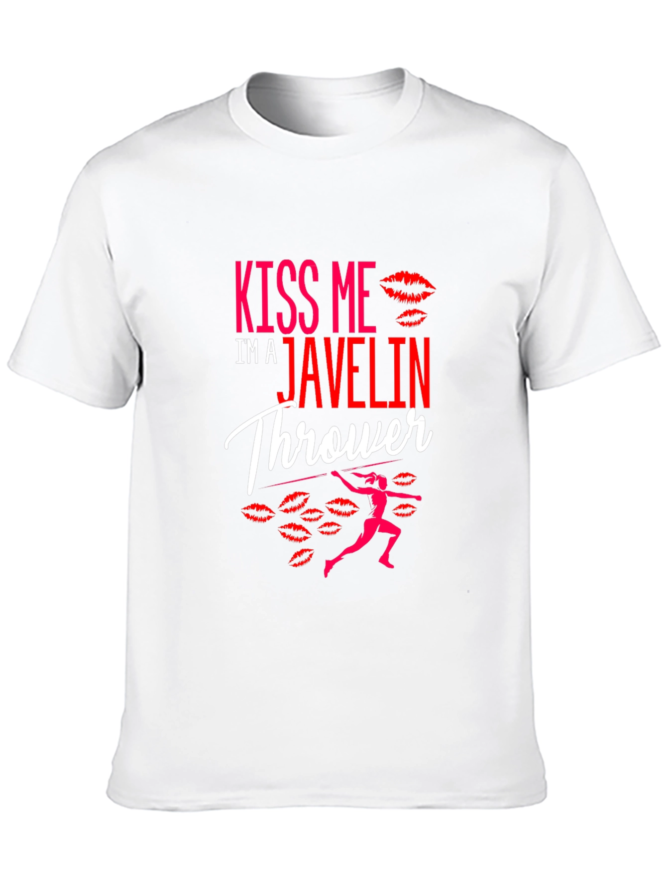 Black Kiss Me I'm A Javelin Thrower Black T-Shirt view 10