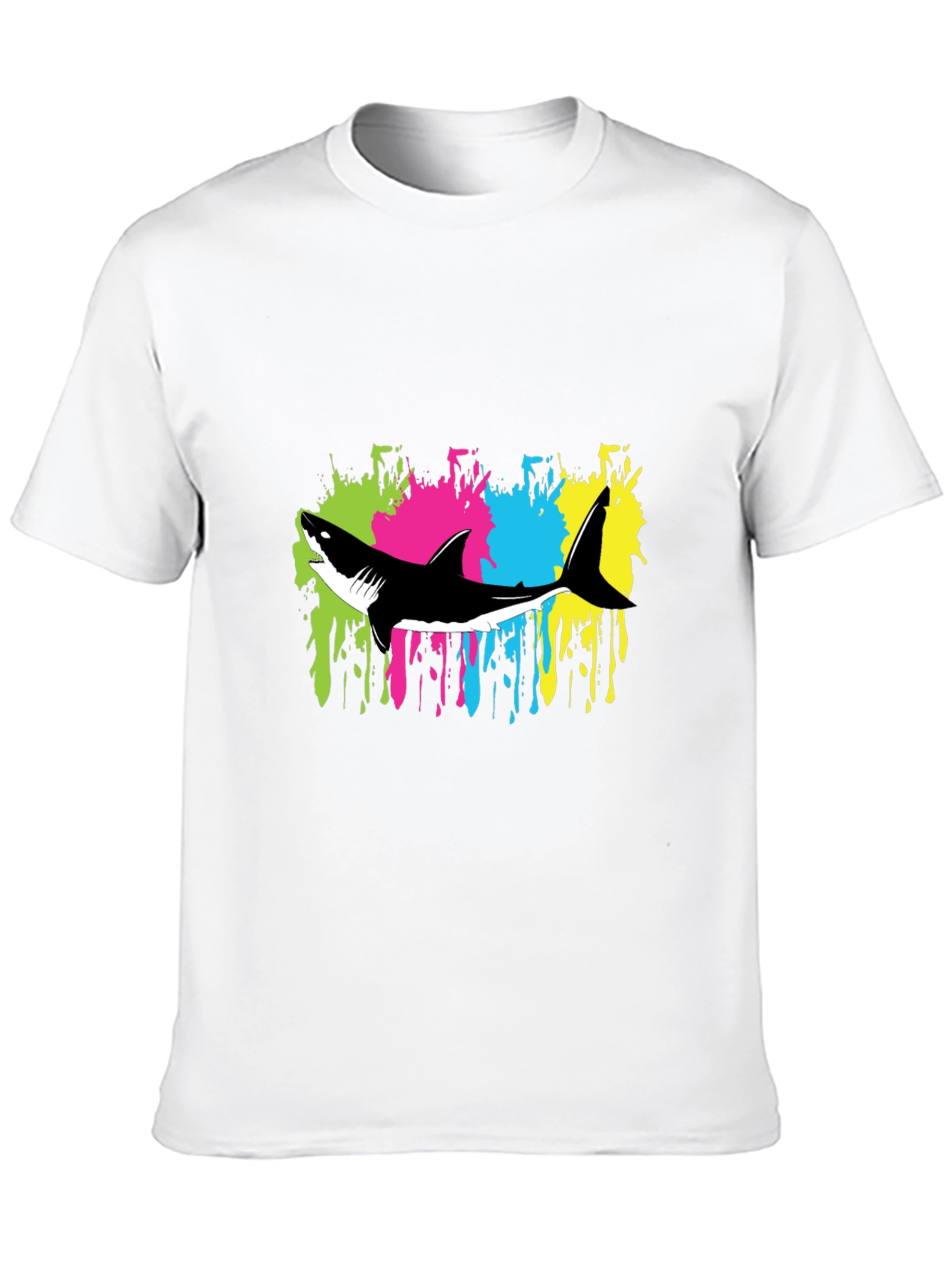 Black Shark Graphic T-Shirt - Bold Colorful Design view 10