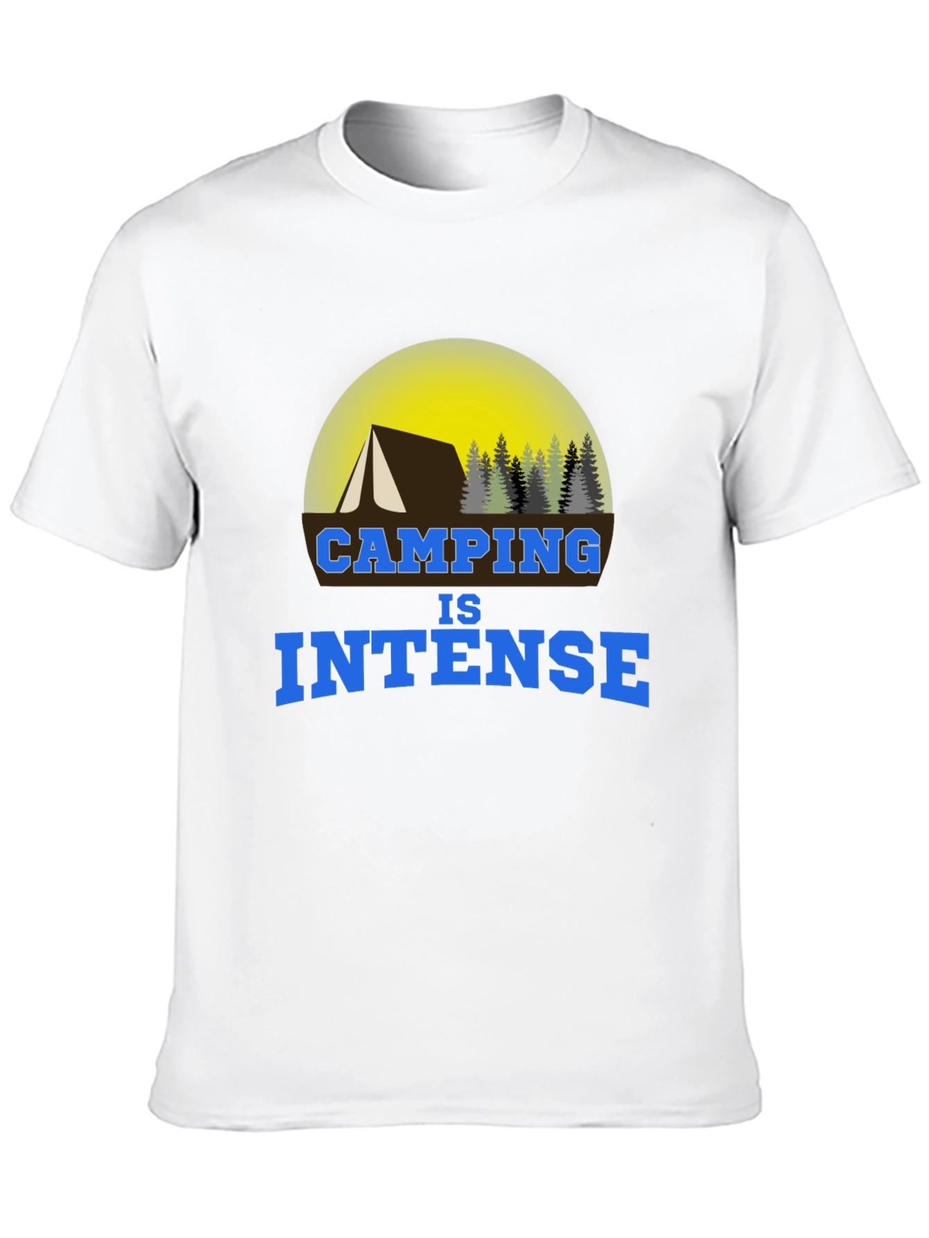 Black Camping is Intense Graphic T-Shirt view 10