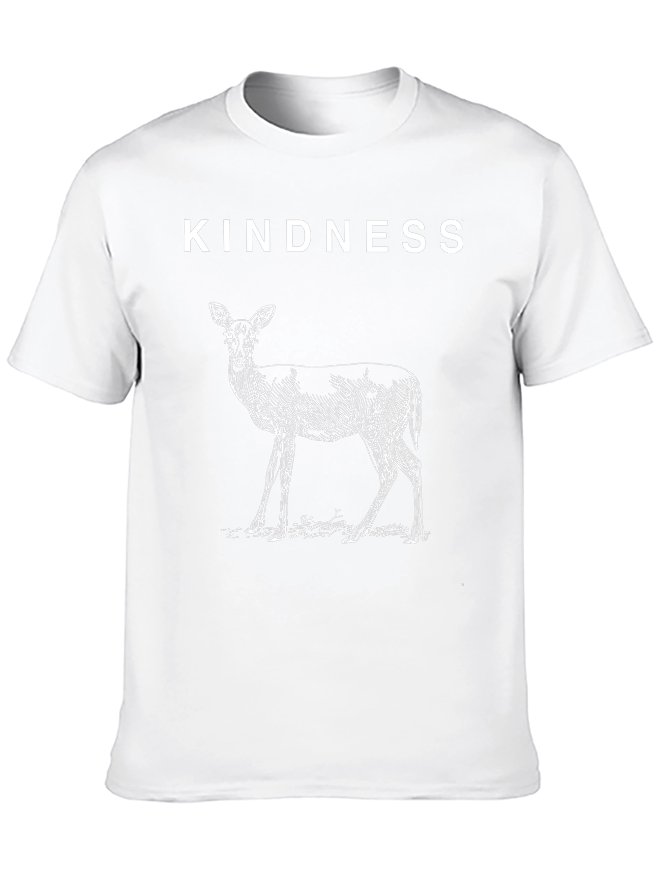 Black Kindness Deer Graphic T-Shirt view 10
