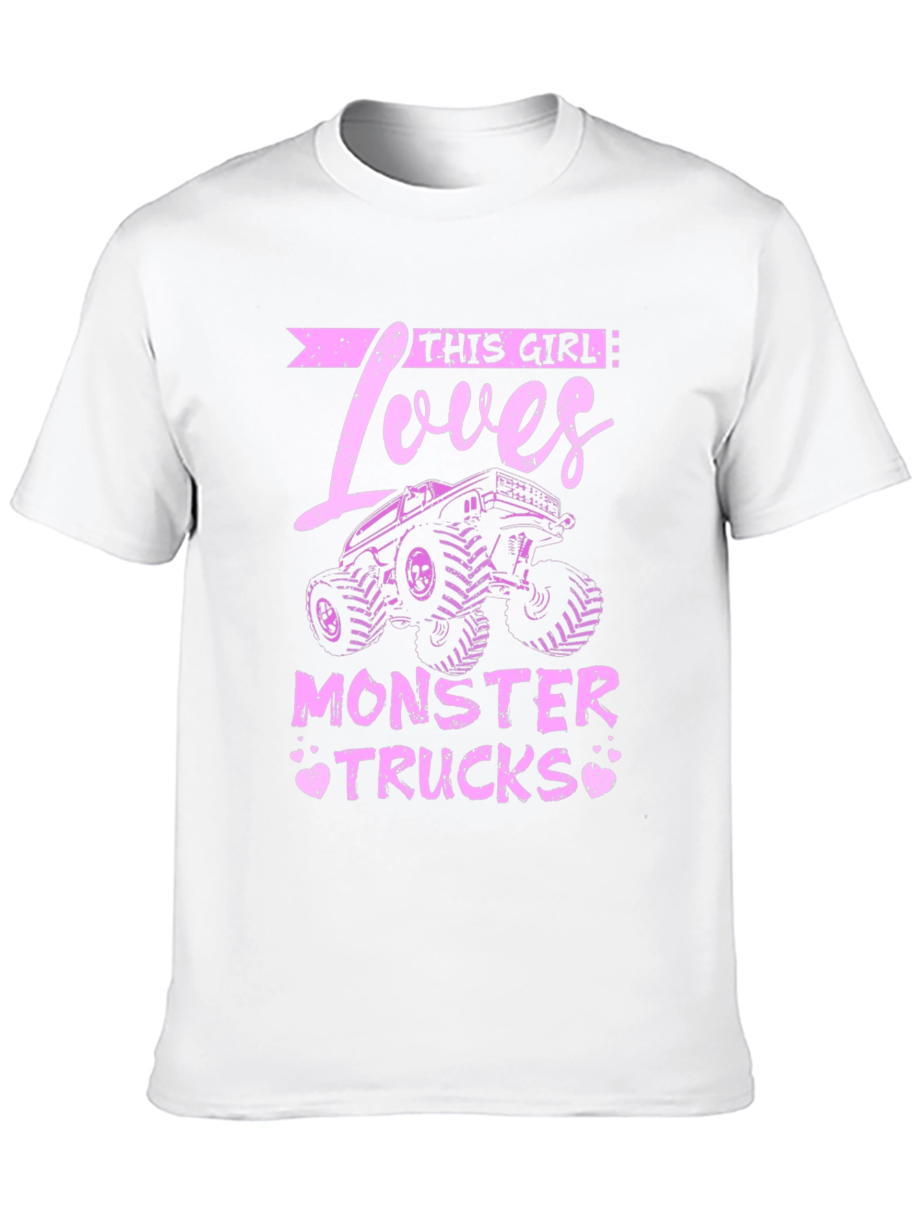 Black This Girl Loves Monster Trucks Black T-Shirt view 10