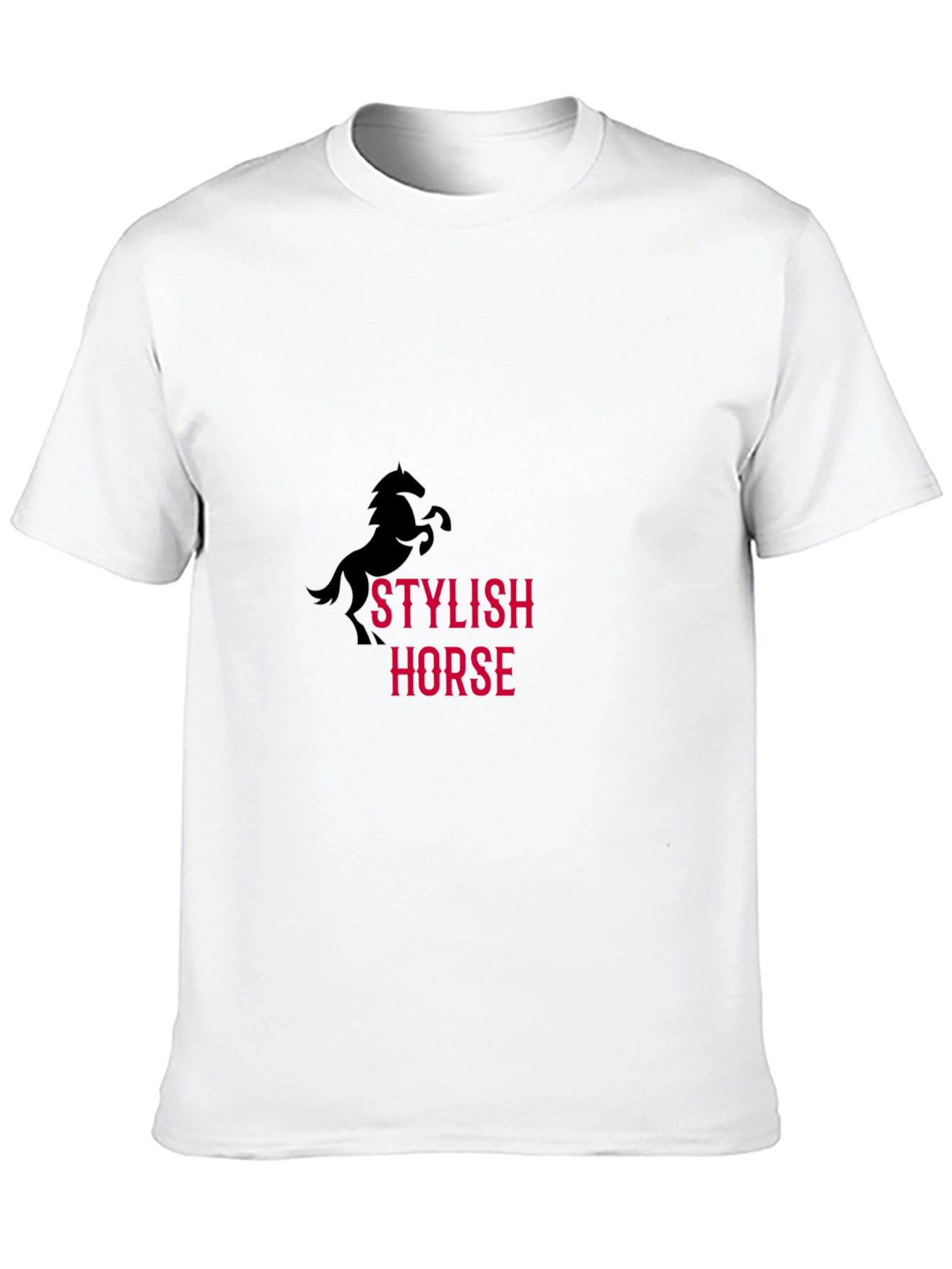 Black Stylish Horse Graphic T-Shirt view 10