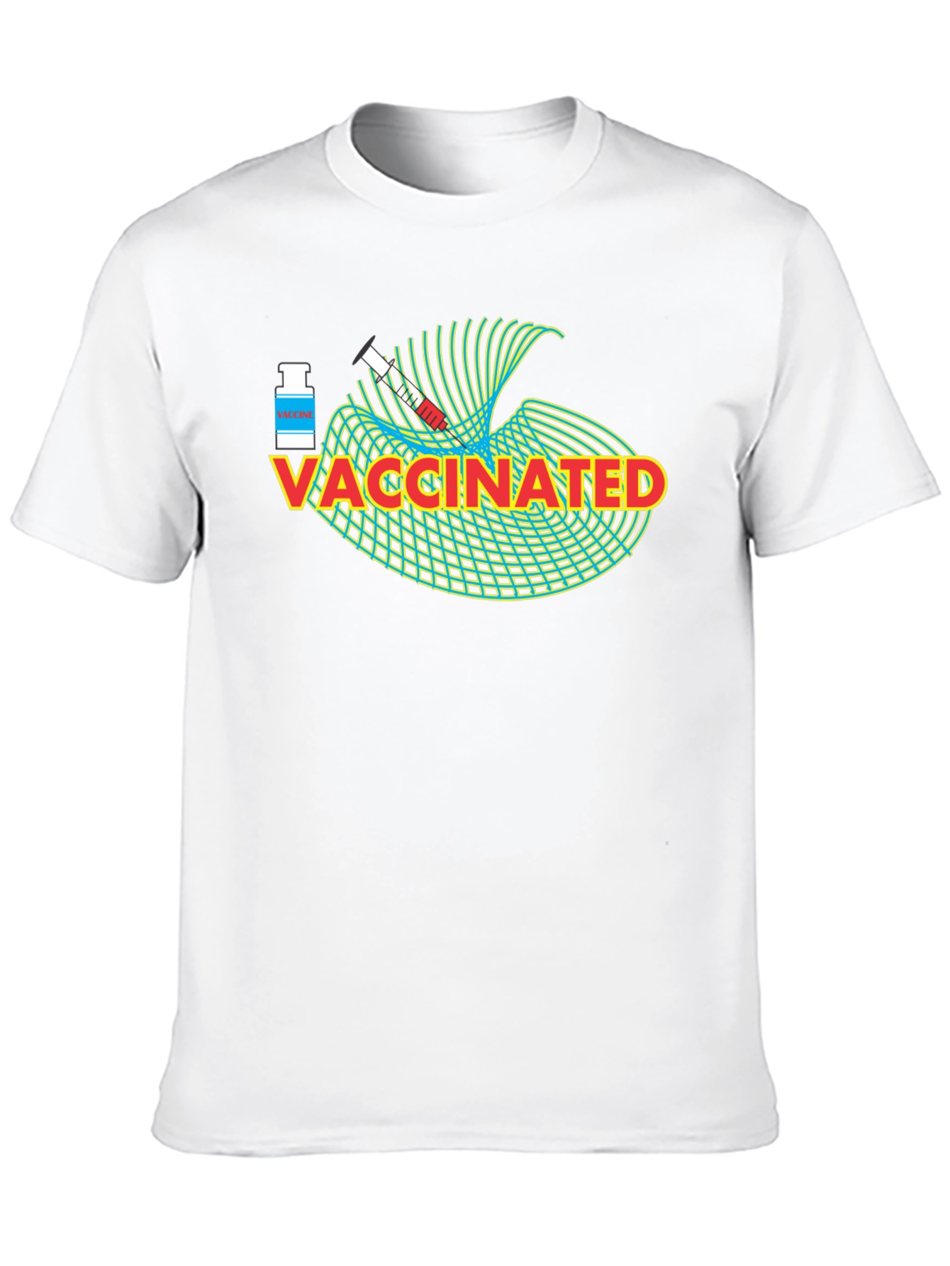 Black Vaccinated Graphic Tee - Novelty Design view 10