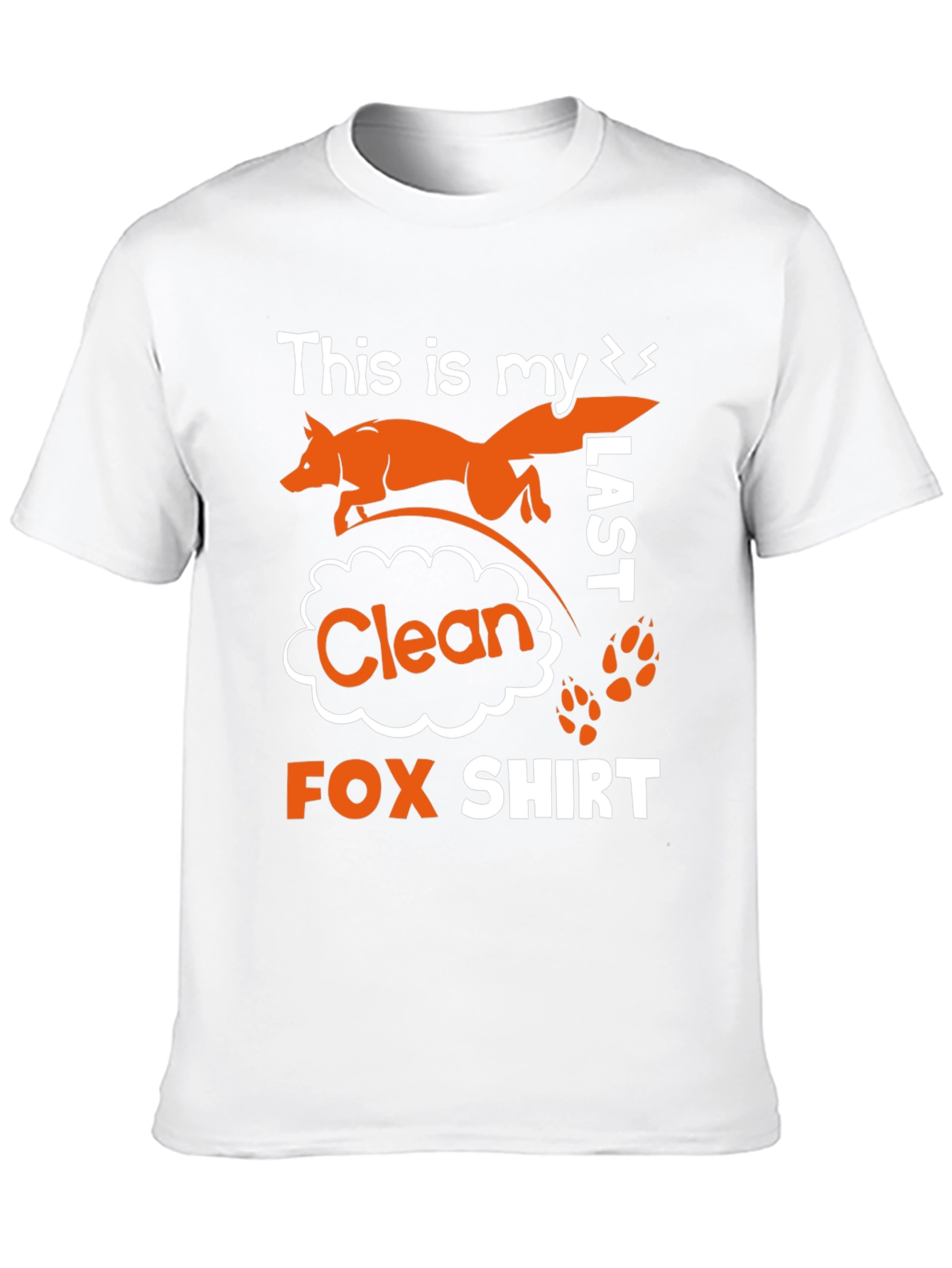 Black Funny "Last Clean Fox" Graphic T-Shirt view 10