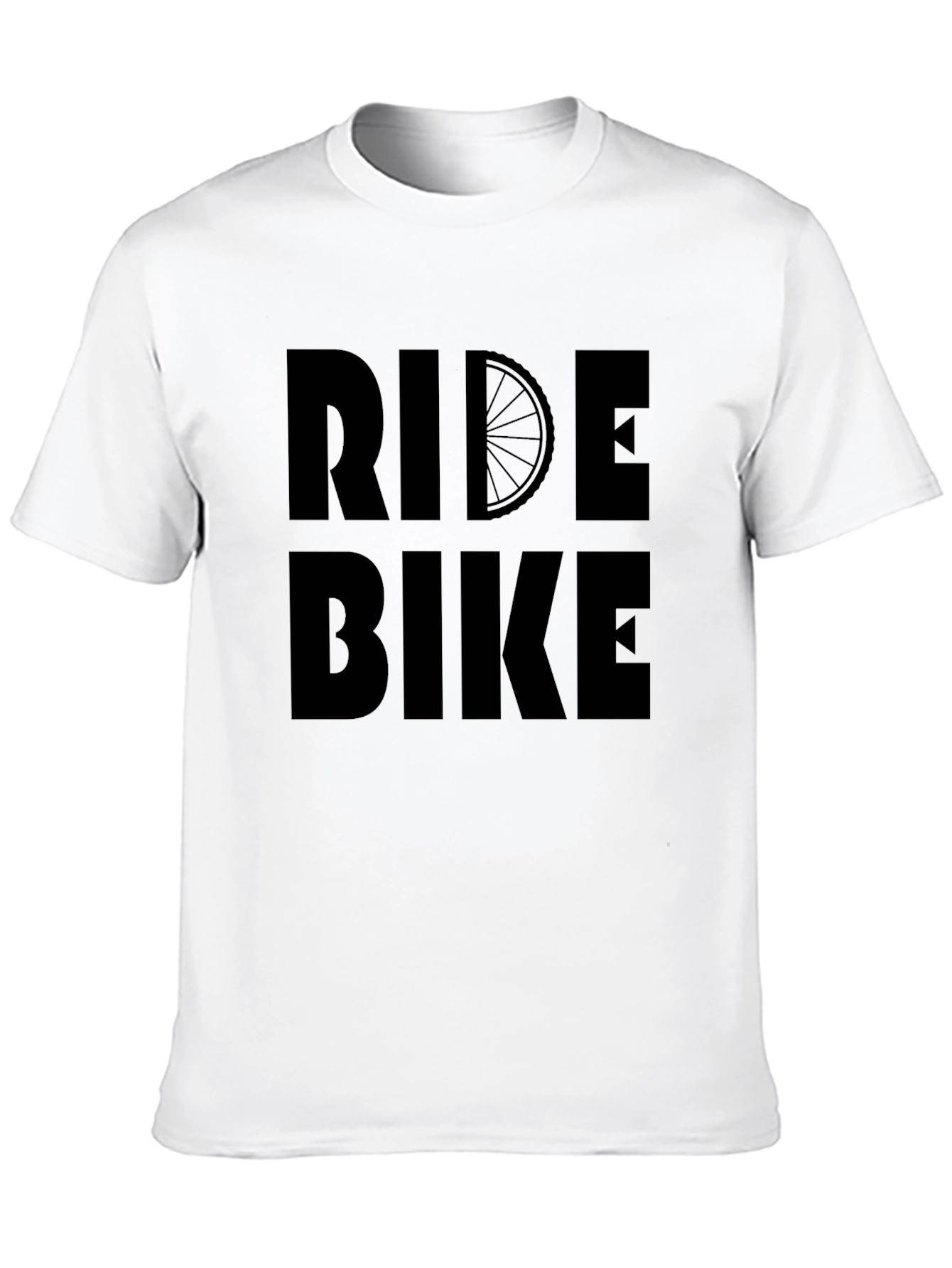Black Ride Bike Graphic T-Shirt - Black Casual Tee view 10