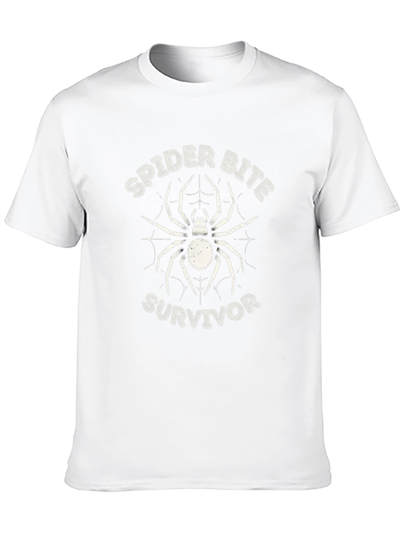 Black Spider Bite Survivor Graphic Tee - Black Cotton T-Shirt view 10