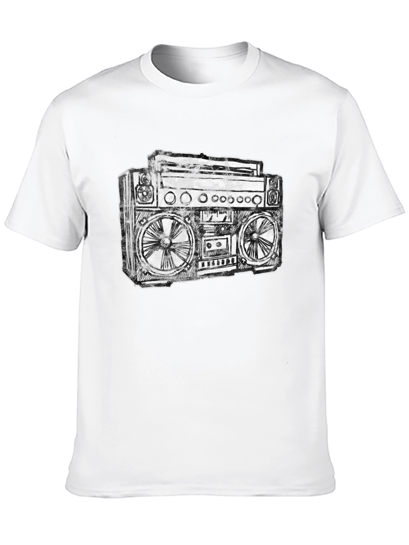 Black Retro Boombox Graphic T-Shirt - Black view 10