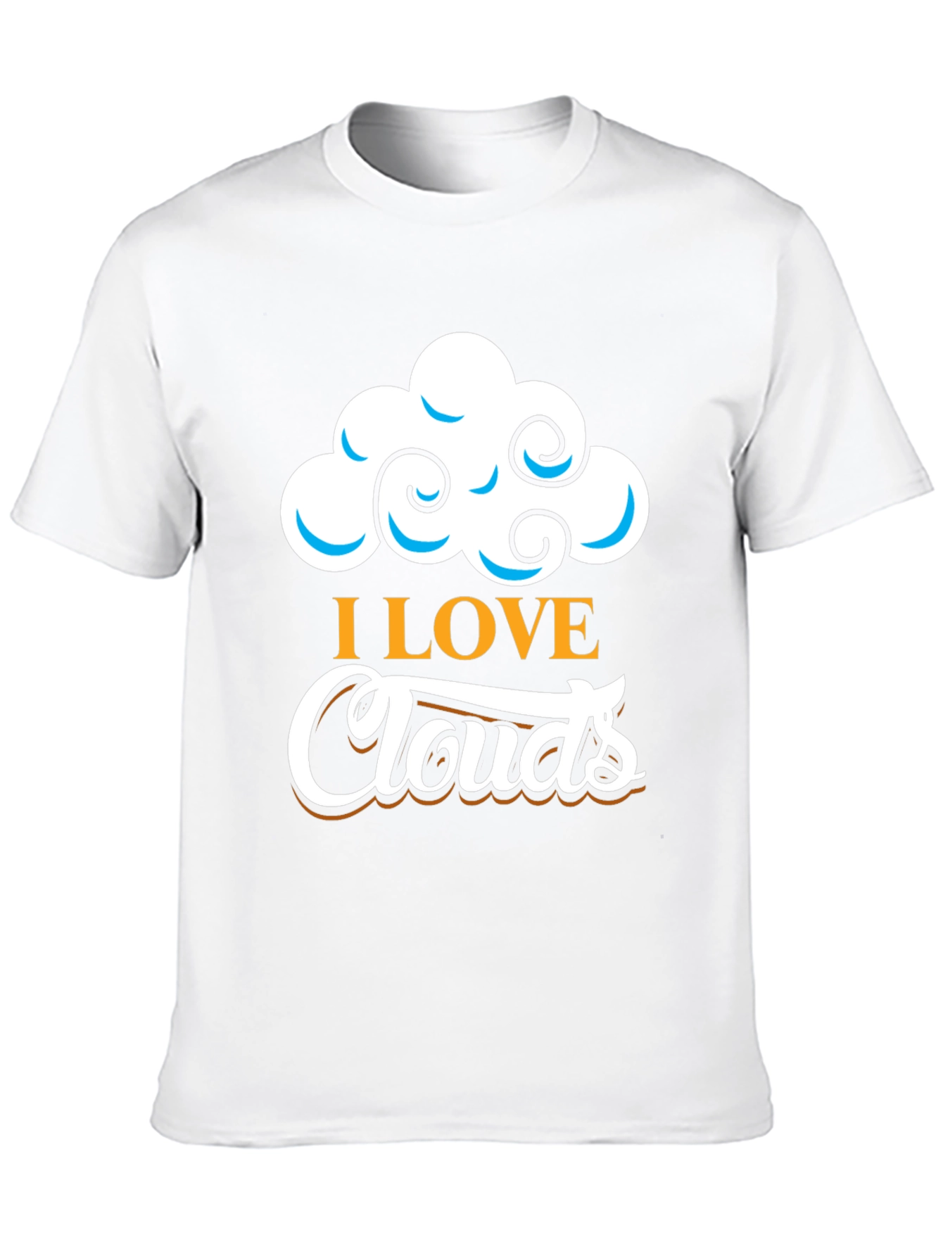 Black I Love Clouds Graphic T-Shirt - Black Cotton Blend view 10