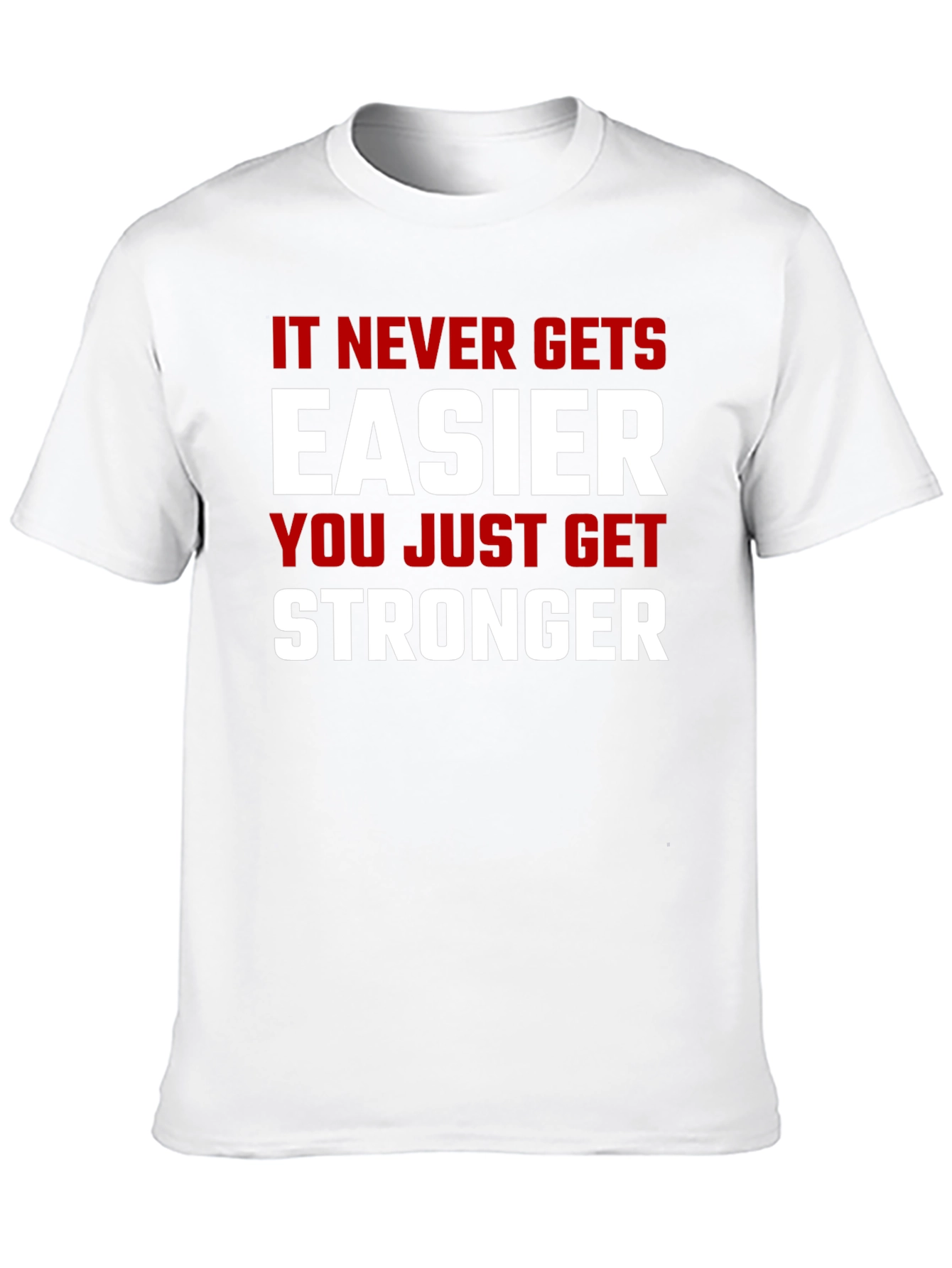 Black Motivational 'Stronger' Graphic Print Black T-Shirt view 10