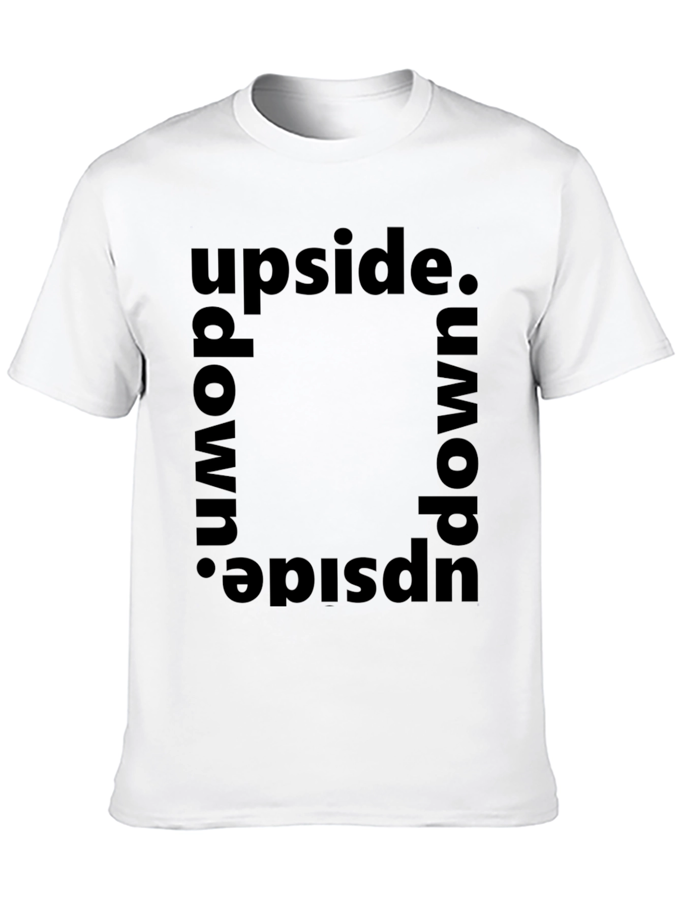 Black Upside Down Graphic Tee - Trendy Statement Shirt view 10