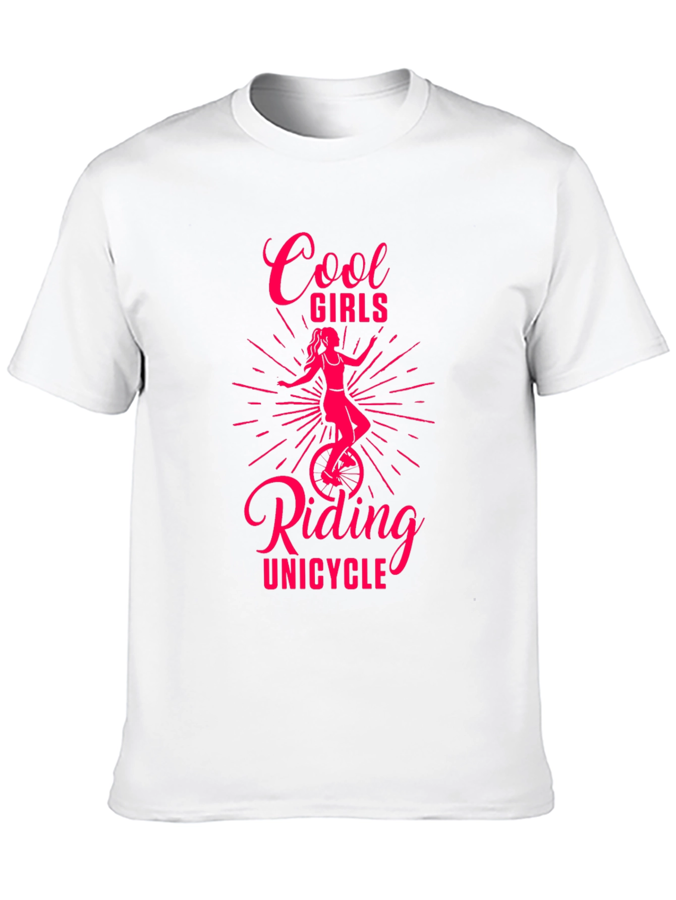 Black Cool Girls Unicycle Graphic Tee - Black Unisex view 10