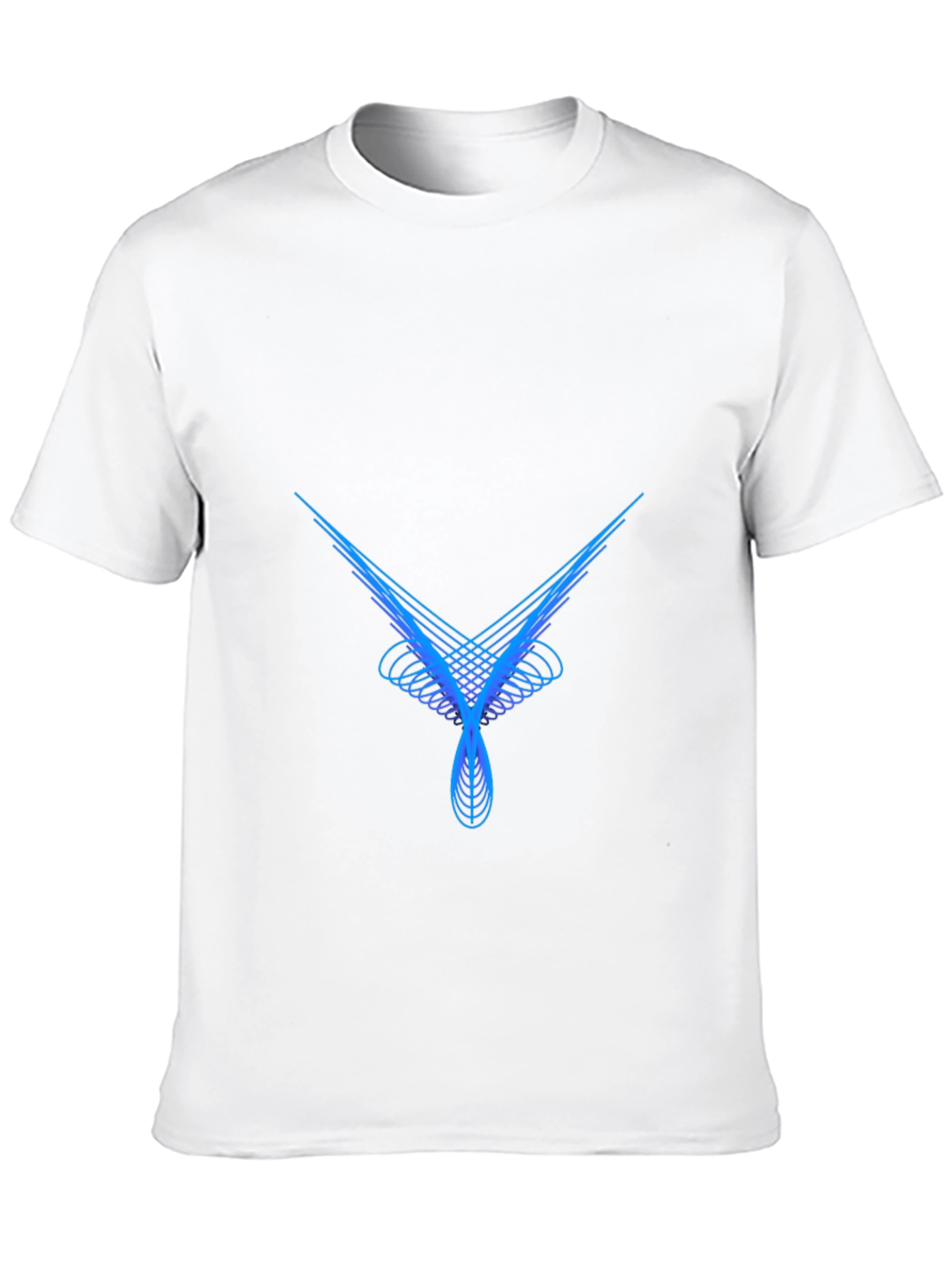 Black Geometric Line Art T-Shirt - Abstract Design view 10