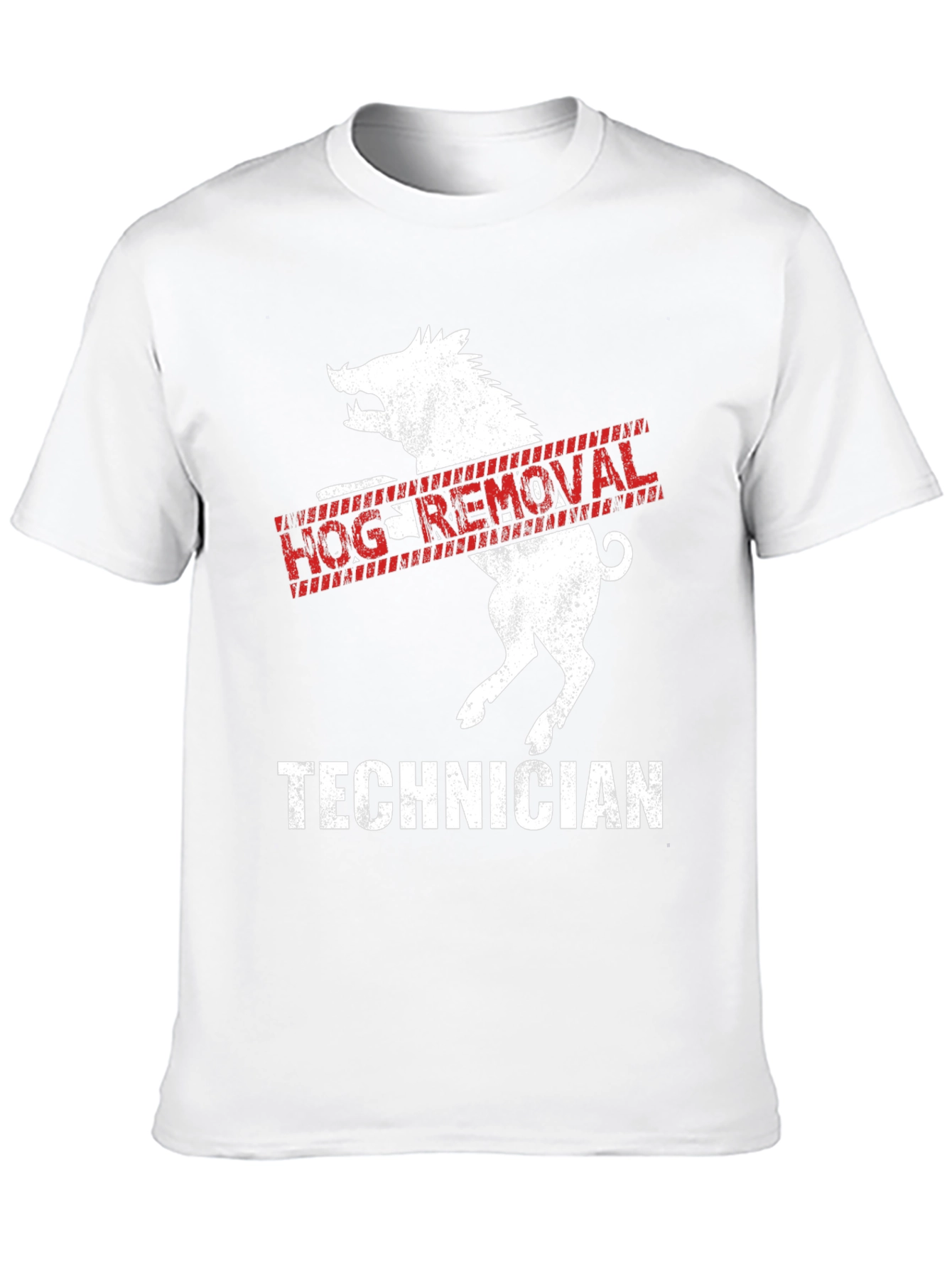 Black Hog Removal Technician Graphic Tee view 10