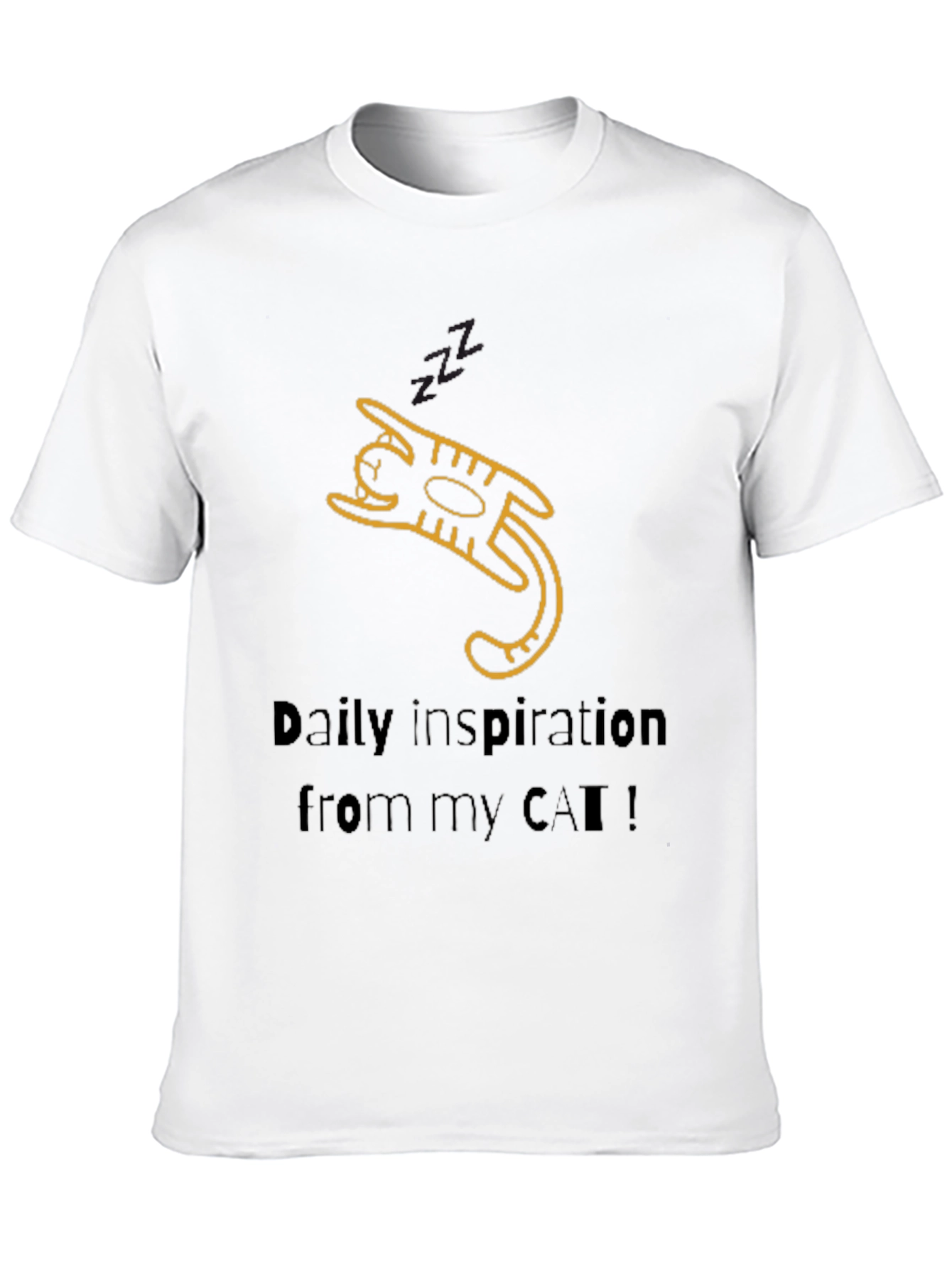 Black Daily Inspiration Cat T-Shirt view 10