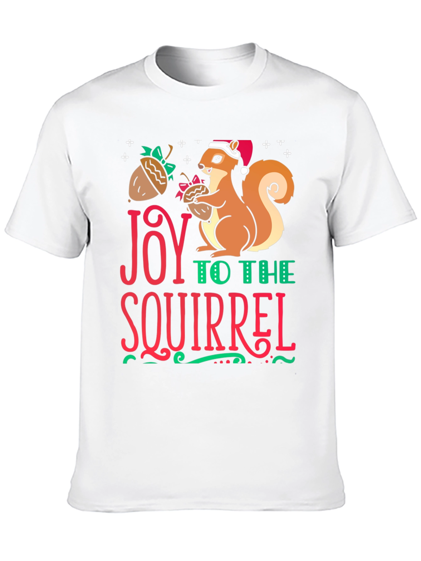 Black Joy to the Squirrel Holiday T-Shirt view 10
