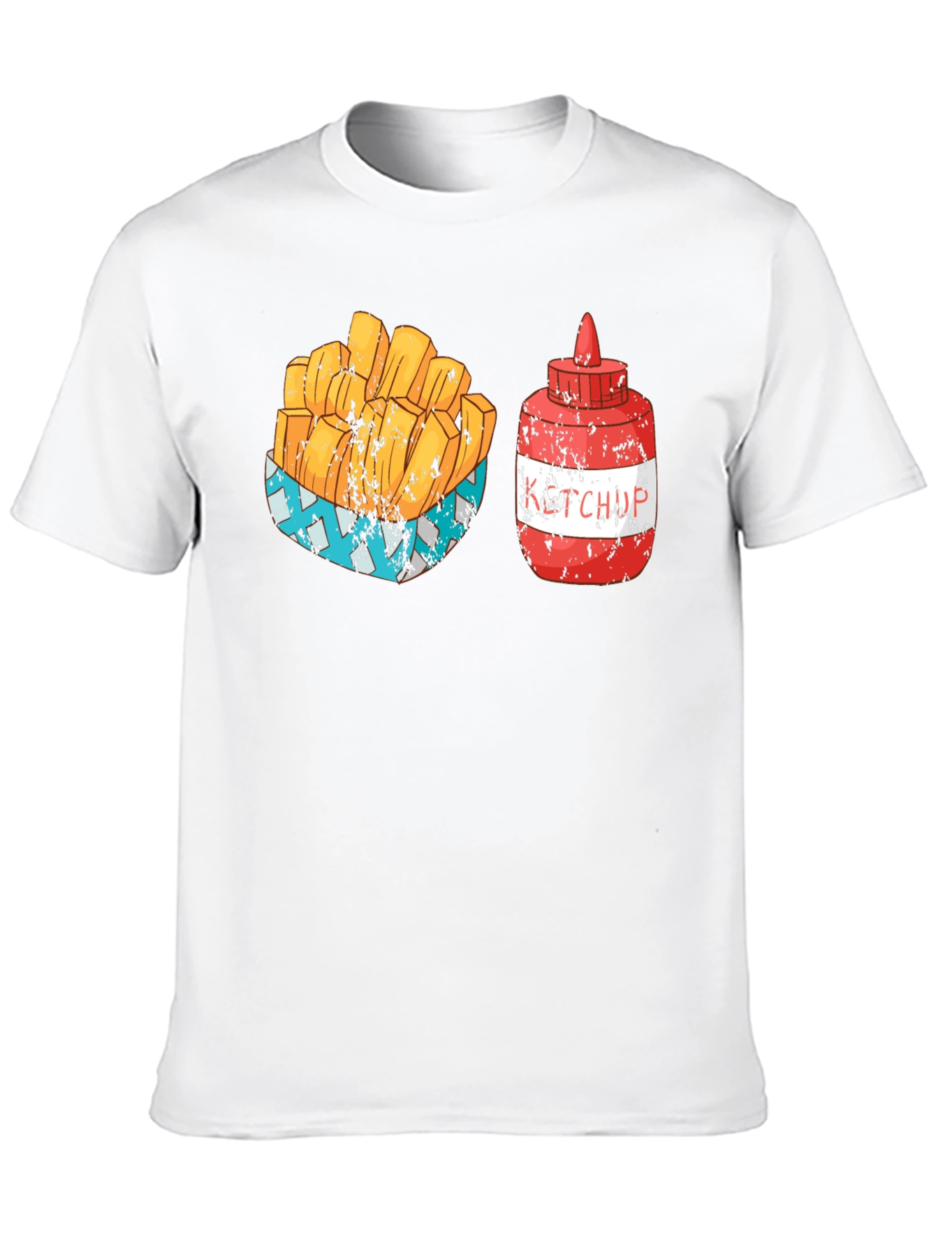 Black Fries & Ketchup Graphic Tee - Food Lover's Delight view 10