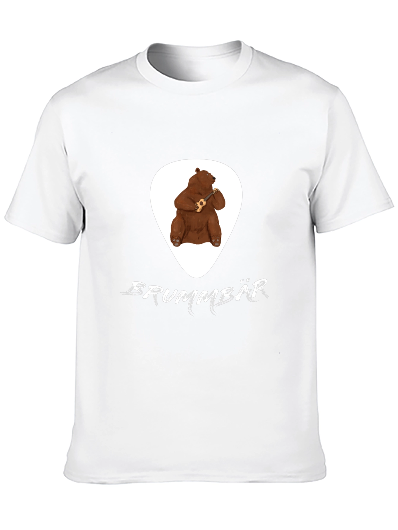 Black Brummbär Bear Ukulele T-Shirt - Black Cotton Tee view 10