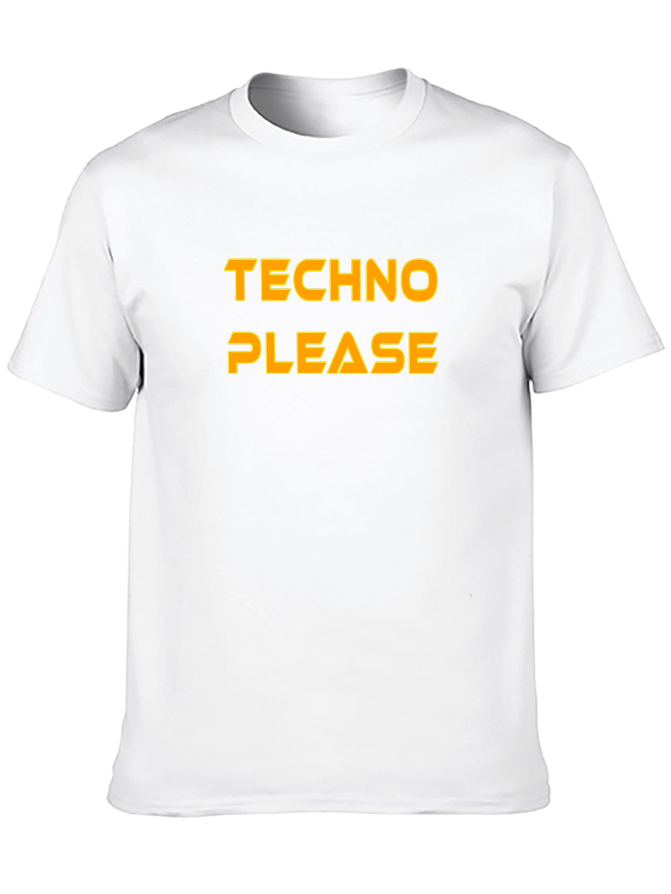 Black Techno Please T-Shirt - Bold Statement Tee view 10