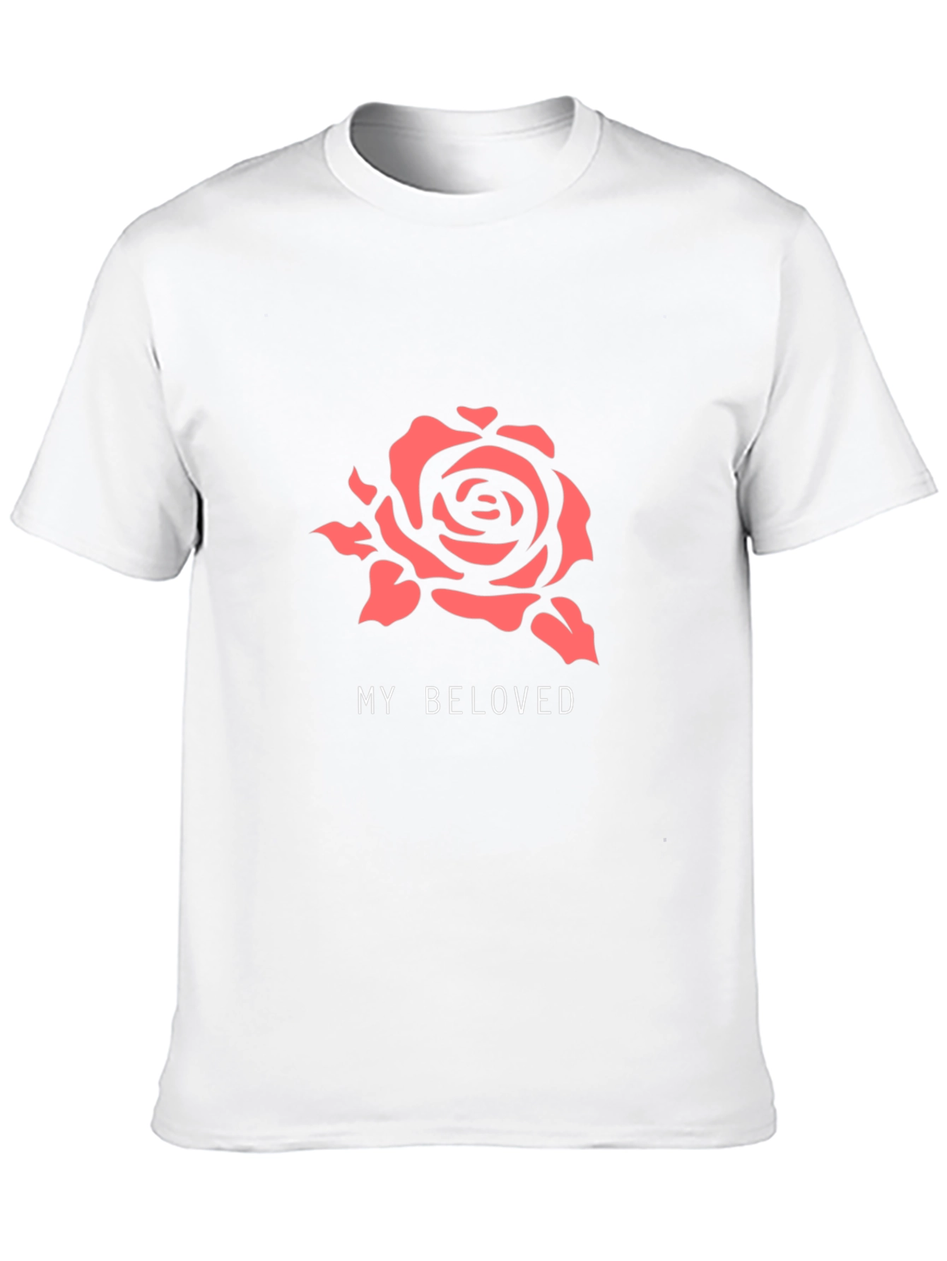 Black My Beloved Rose Graphic Tee - Soft Black Cotton T-Shirt view 10