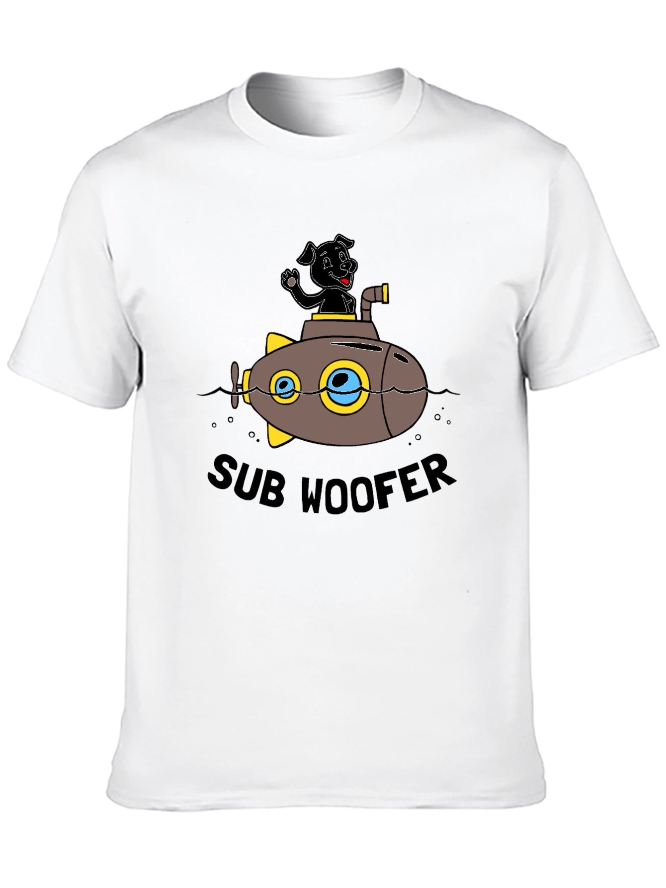 Black Sub Woofer Graphic Black T-Shirt view 10