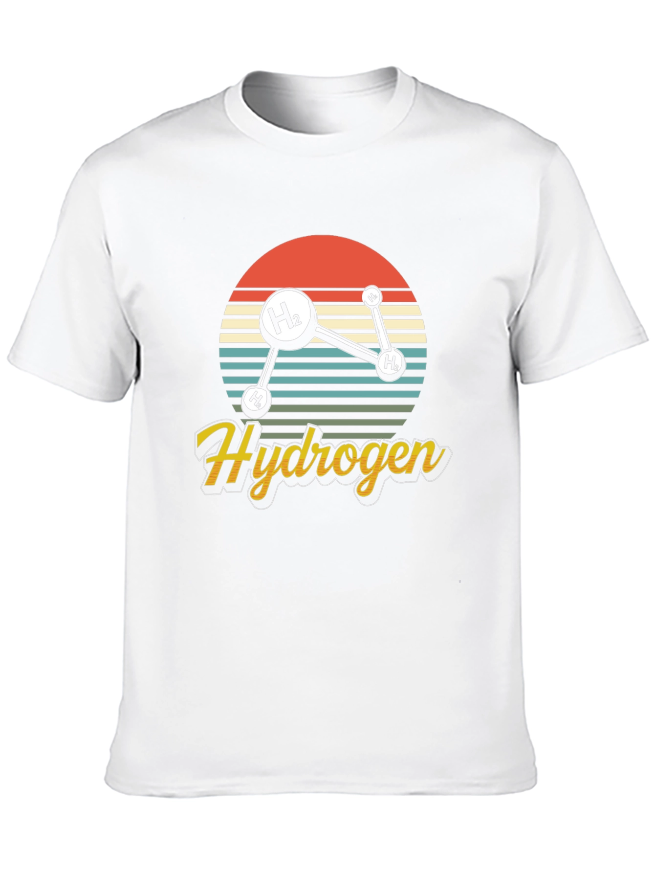 Black Hydrogen Molecule Graphic T-Shirt view 10