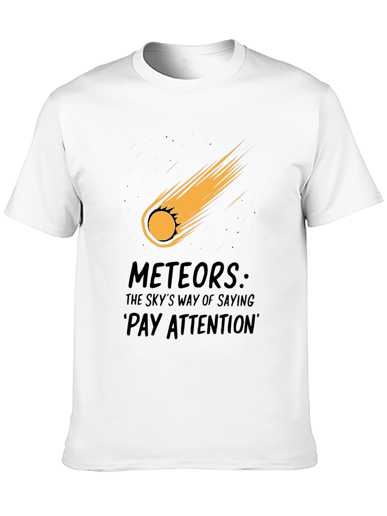 Black Meteor Strike Black T-Shirt - Pay Attention! view 10