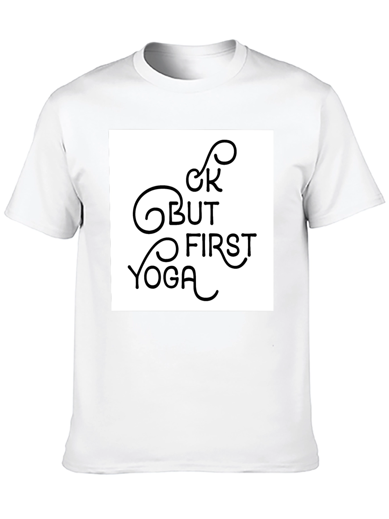 Black But First Yoga Graphic Tee - Black Casual Shirt view 10