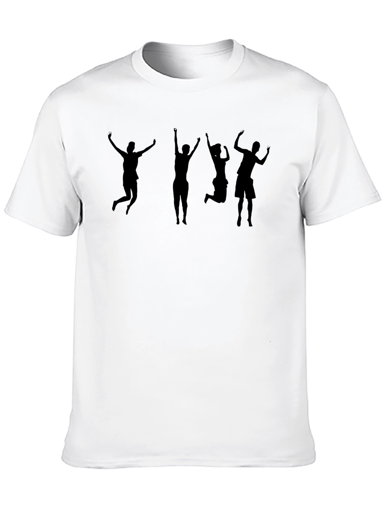 Black Jumping Silhouette Graphic T-Shirt view 10
