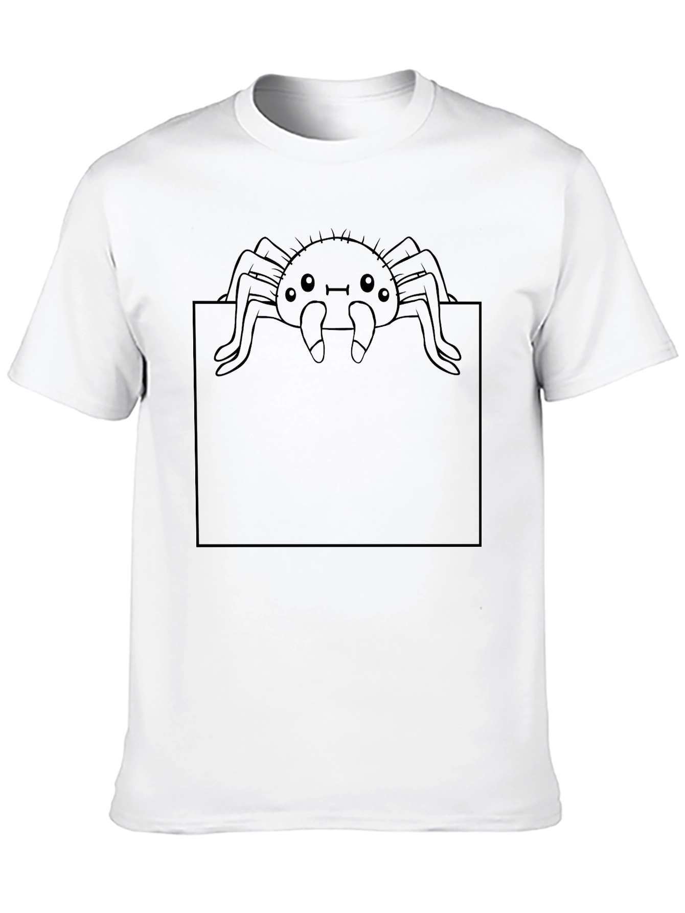 Black Cute Spider Graphic Black Tee view 10