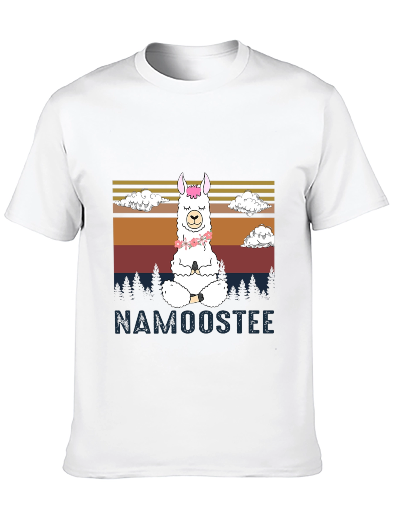 Black Namooostee Yoga Llama Tee view 10