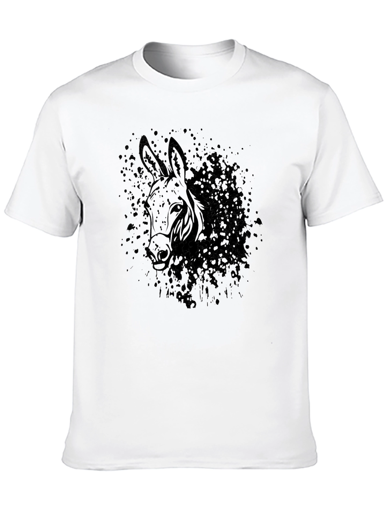 Black Black Donkey Graphic Tee - Men's Casual T-Shirt view 10