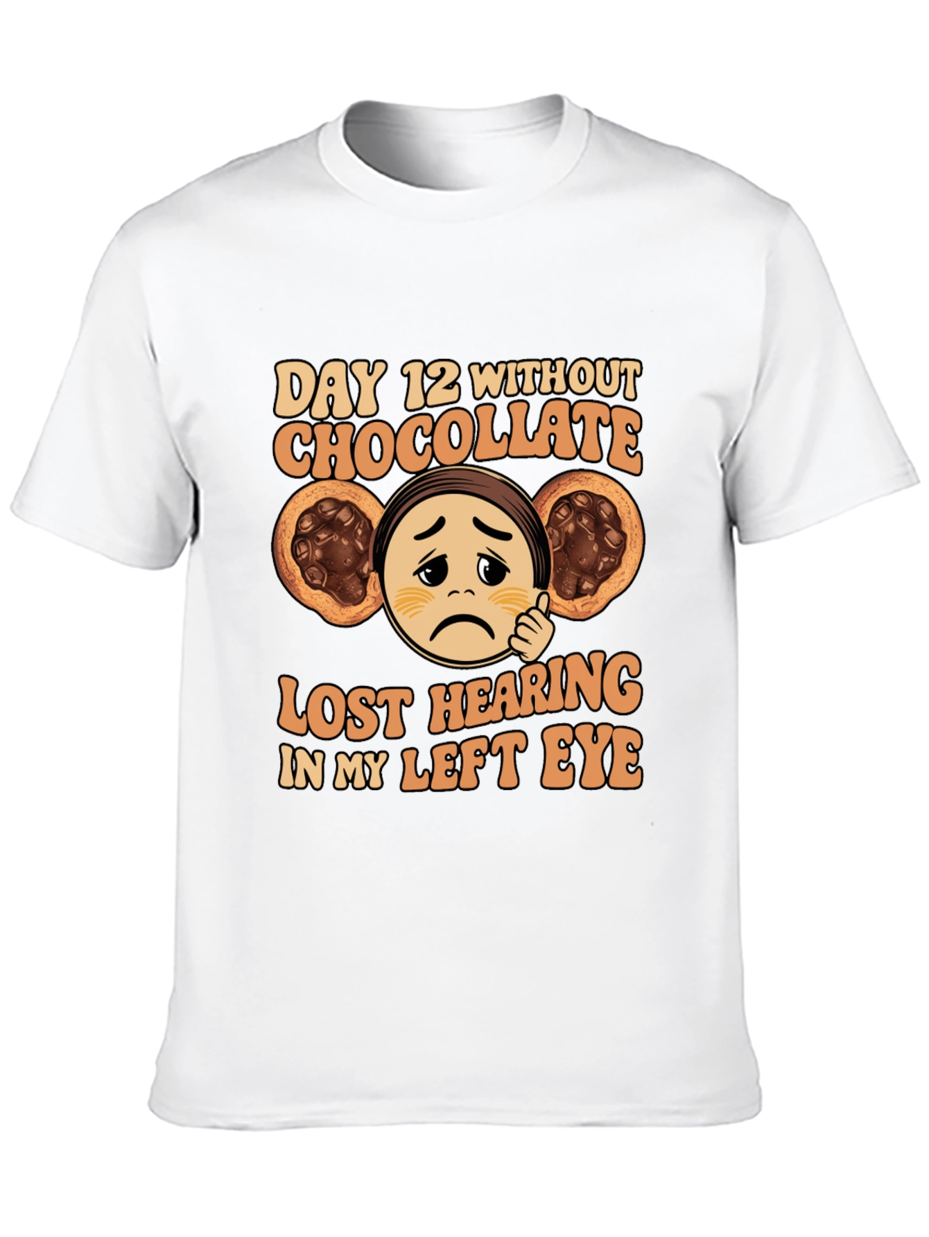 Black Funny Chocolate Deprivation T-Shirt view 10