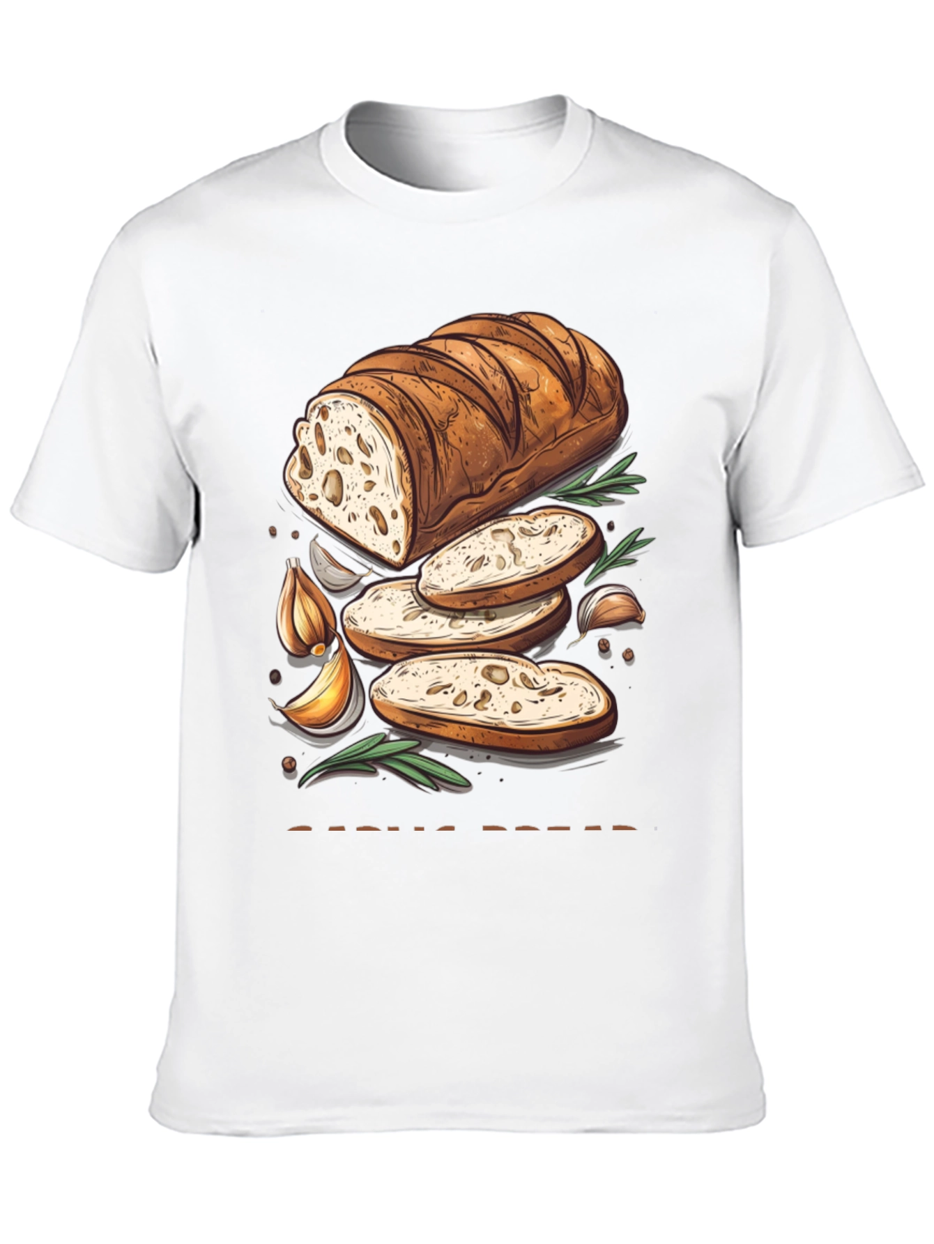 Black Garlic Bread Lover's T-Shirt view 10