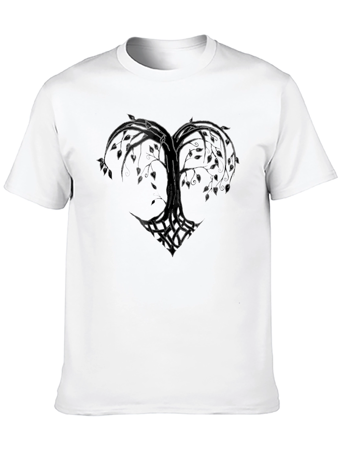 Black Heart Tree Black T-Shirt - Nature Love Design view 10