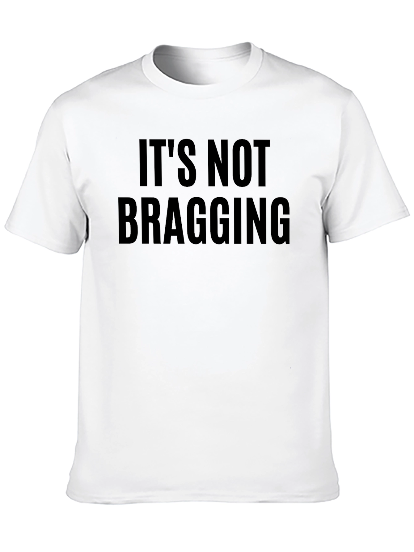 Black It's Not Bragging Black Graphic Tee view 10