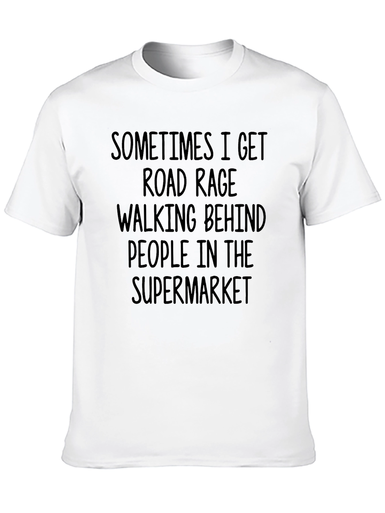 Black Road Rage Supermarket Funny Men's T-Shirt view 10