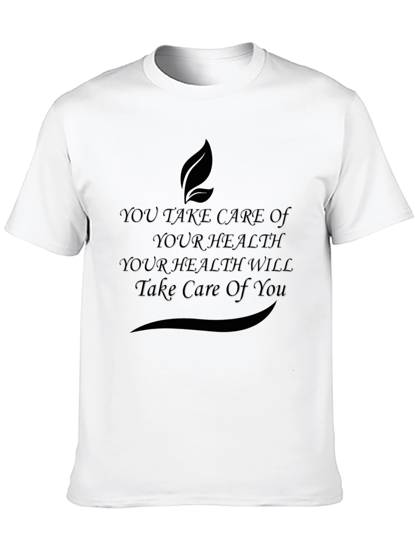 Black Health Quote Black T-Shirt - Self Care Message view 10