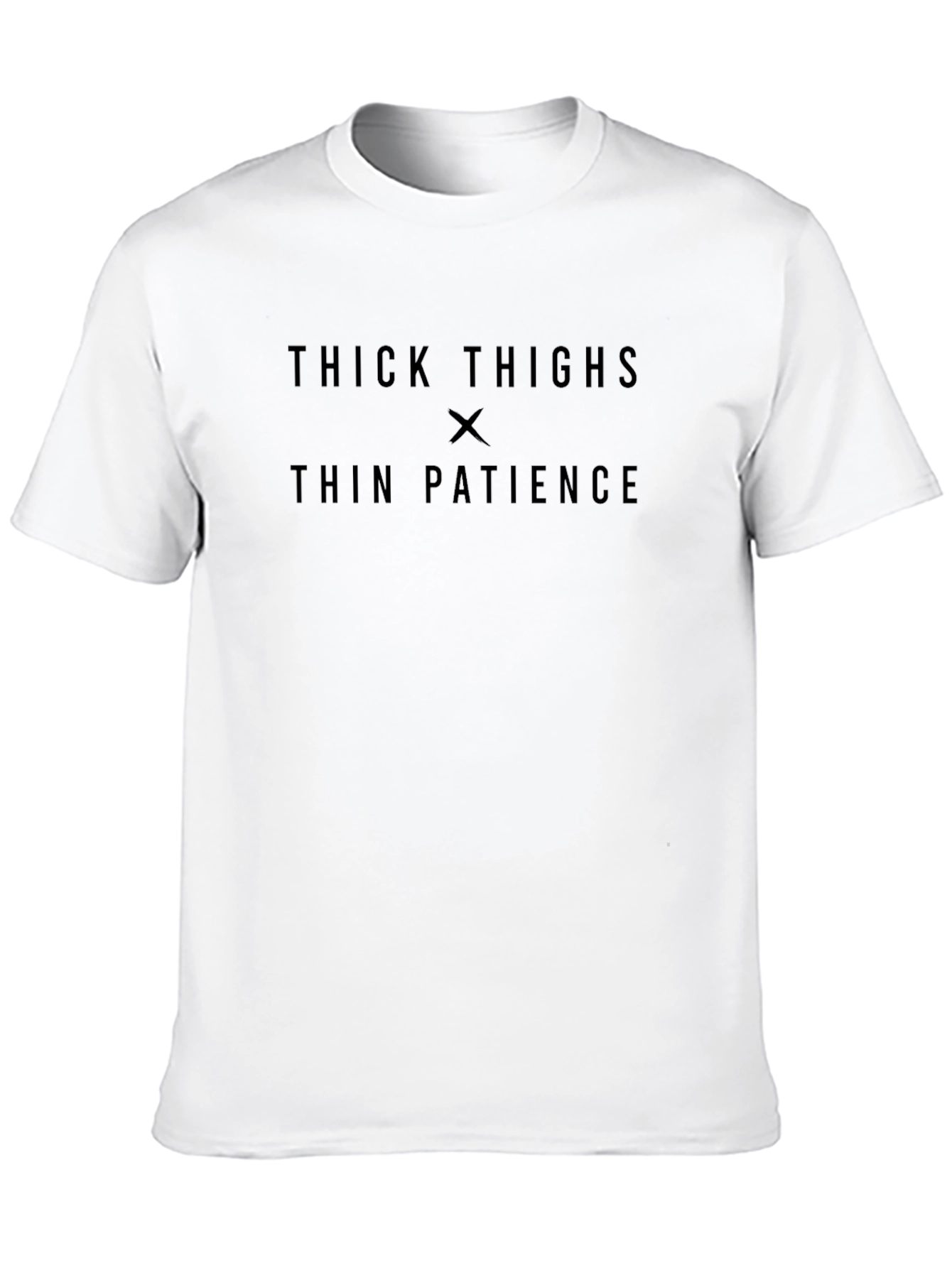 Black Thick Thighs Thin Patience Graphic Tee view 10